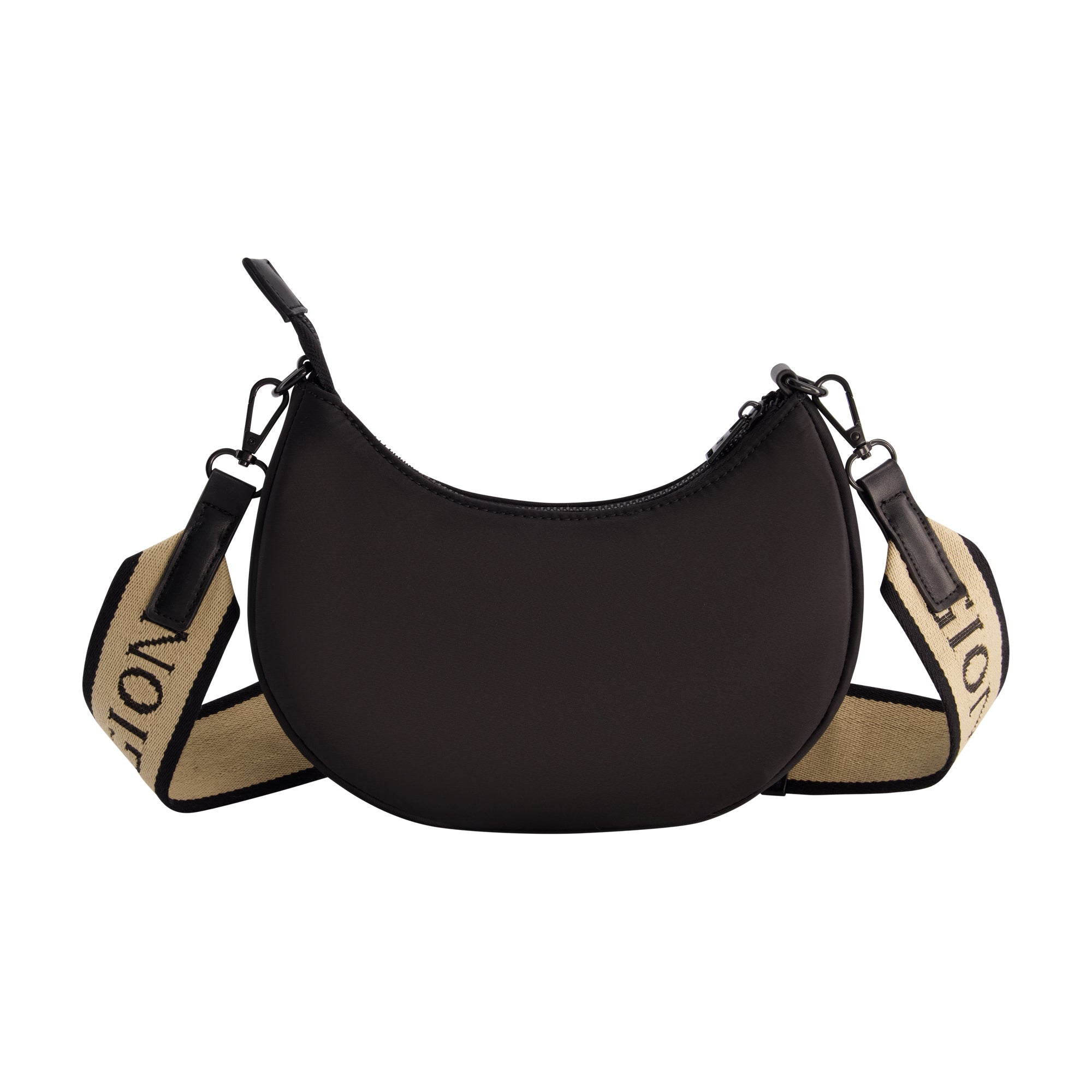 True Religion Mini Crescent Hobo, Black