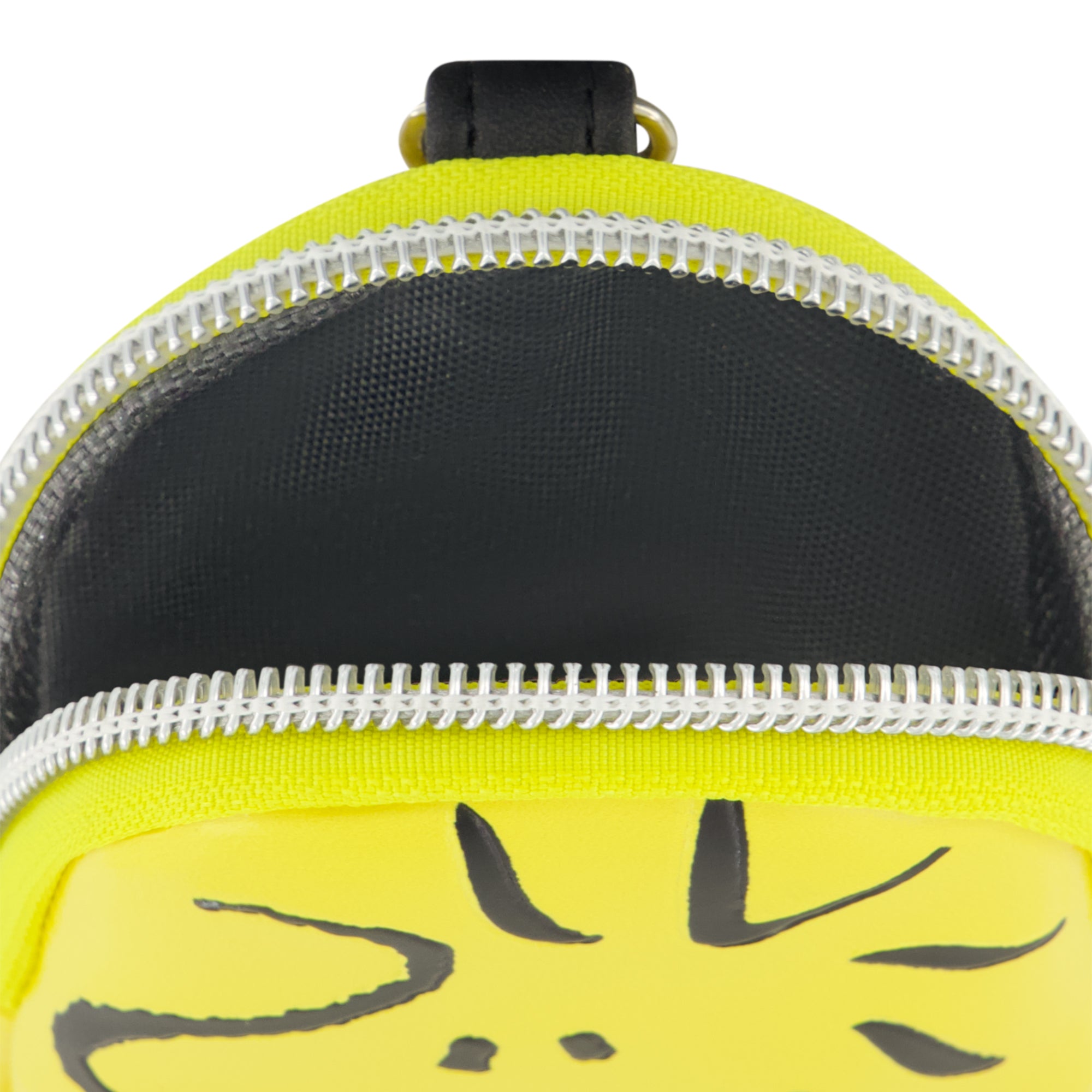 Peanuts Small Coin Purse Wallet with Keychain Clip, Woodstock, One Size, Yellow/Black