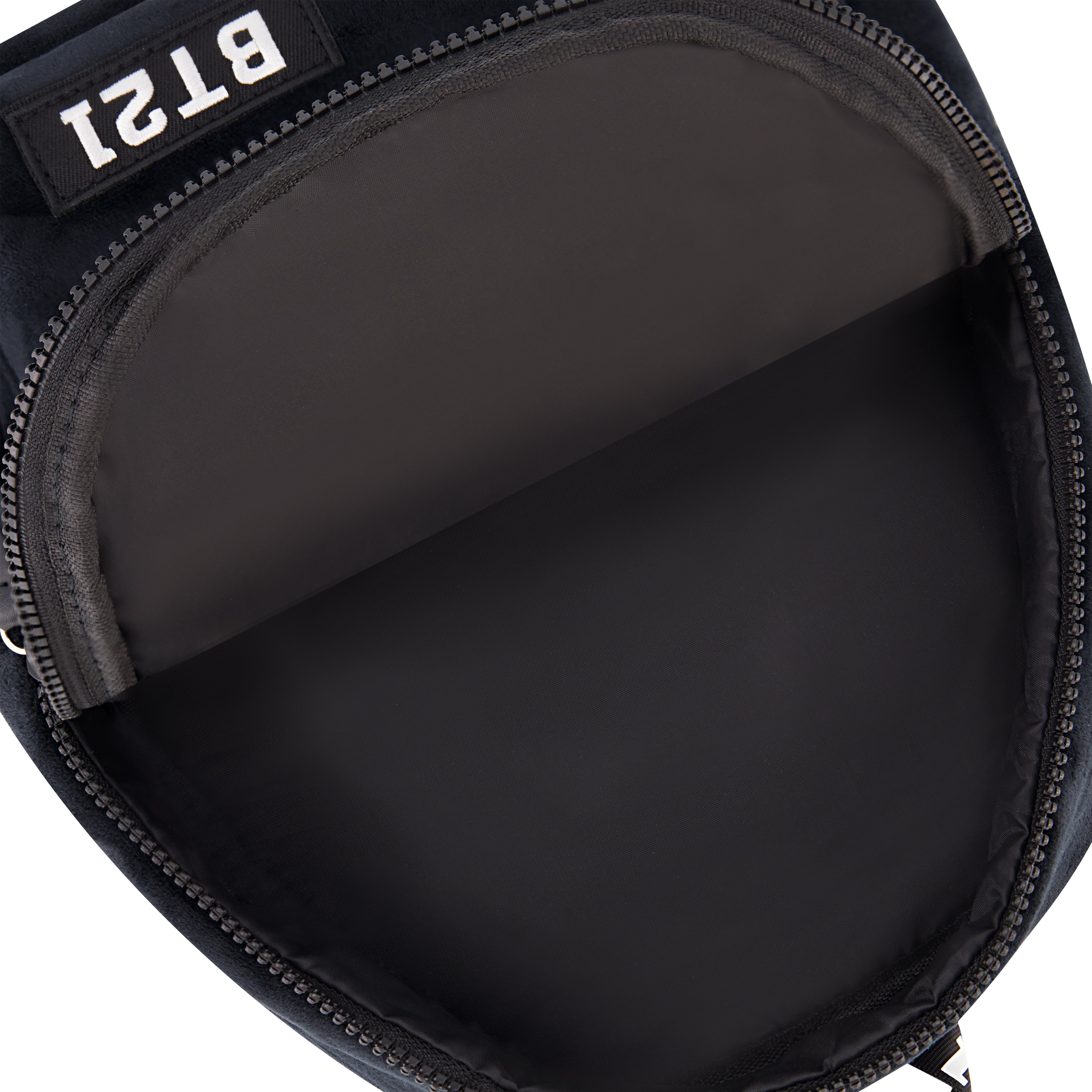 Concept One BT21 LINE FRIENDS Backpack, Plush Mini Travel Bag for Men and Women, Black, 9.5 Inch