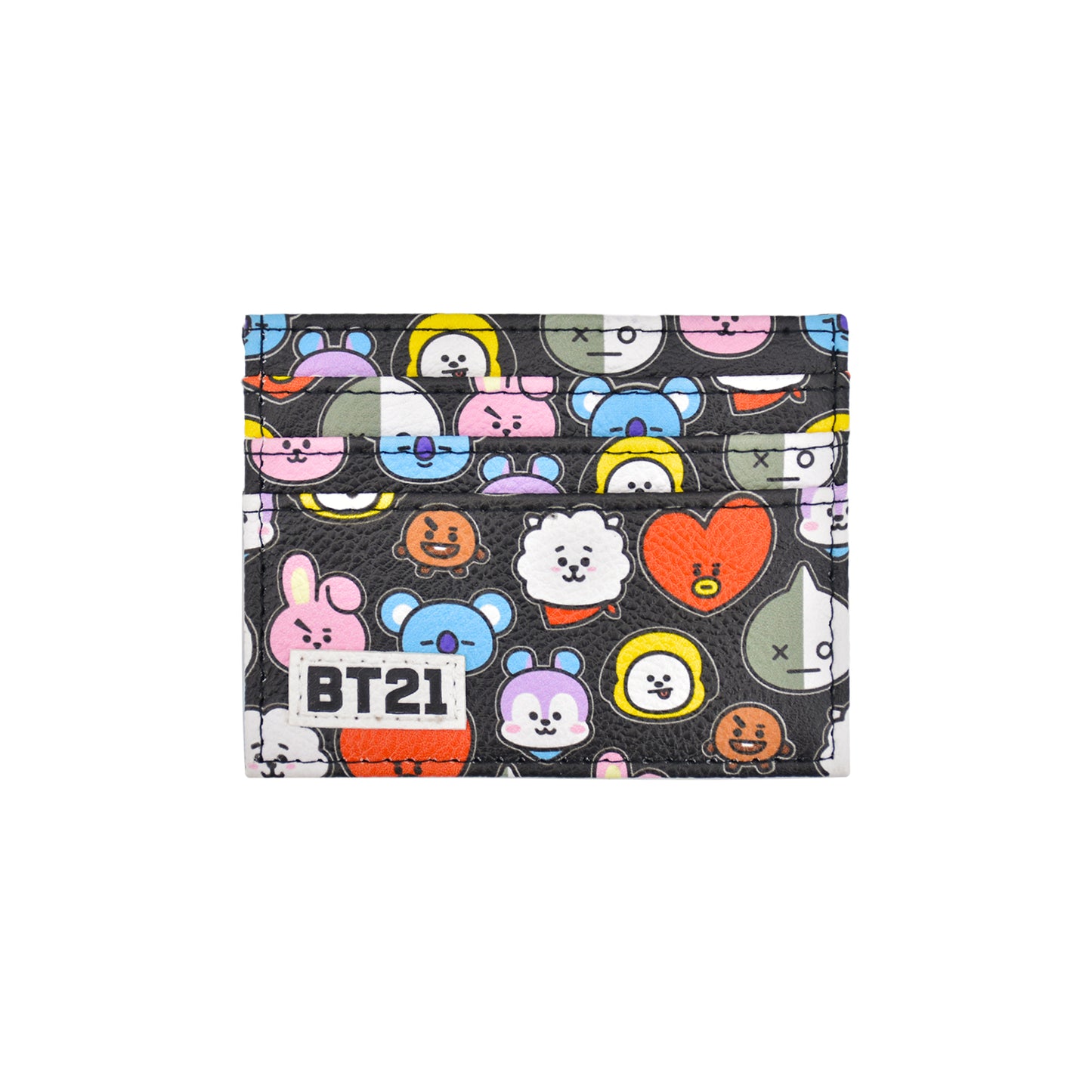 Bt21 Printed Card Holder, Black