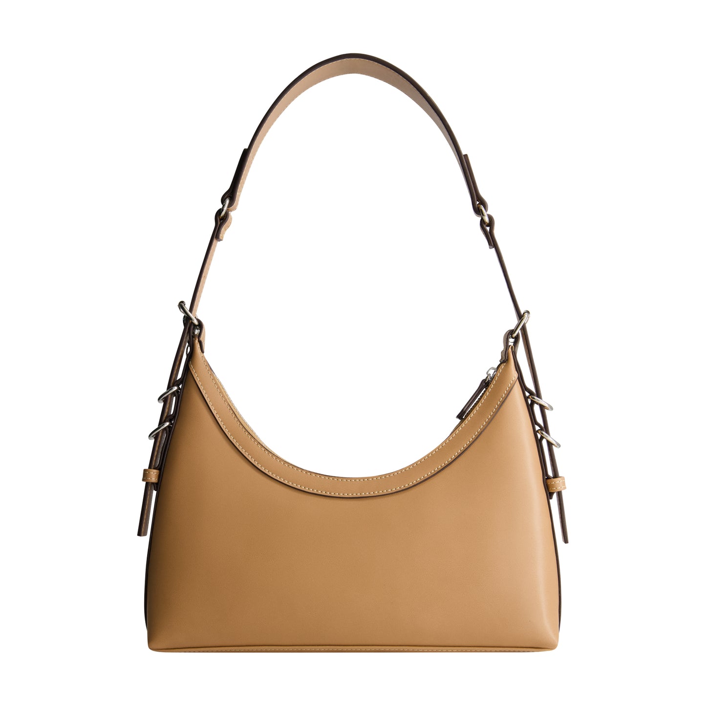Tommy Bahama Debossed Logo Zip-Top Hobo Bag, TAN
