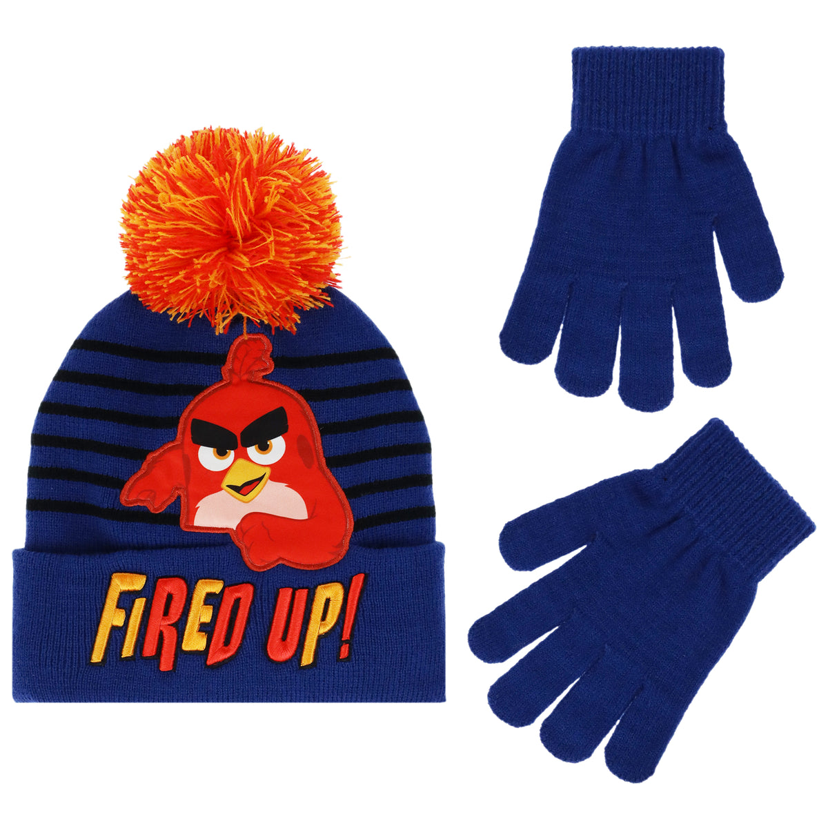 Angry Birds Boys “Fired Up!” Pom Beanie and Glove Set