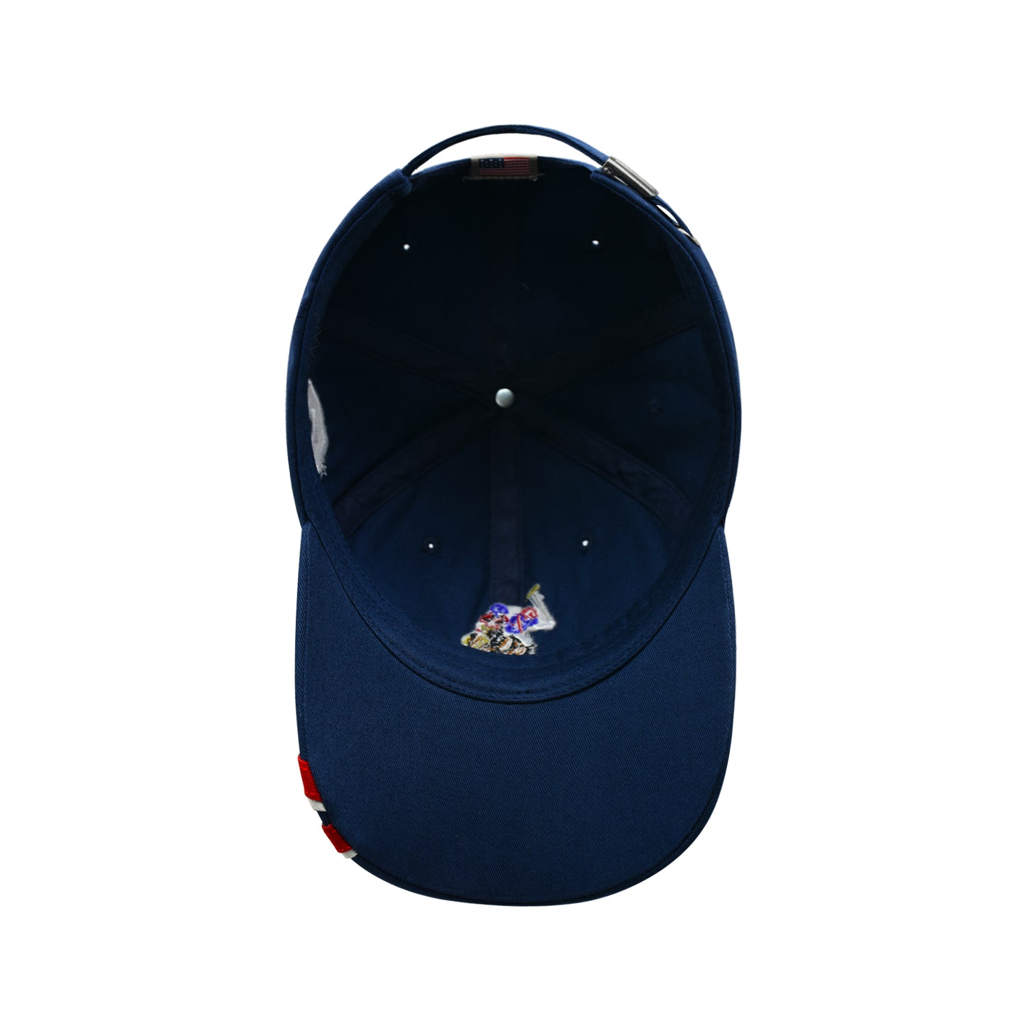 U.S Polo Assn. Dad Hat, Embroidered Horse Logo Adjustable Adult Baseball Cap with Diagonal Accent Stripes