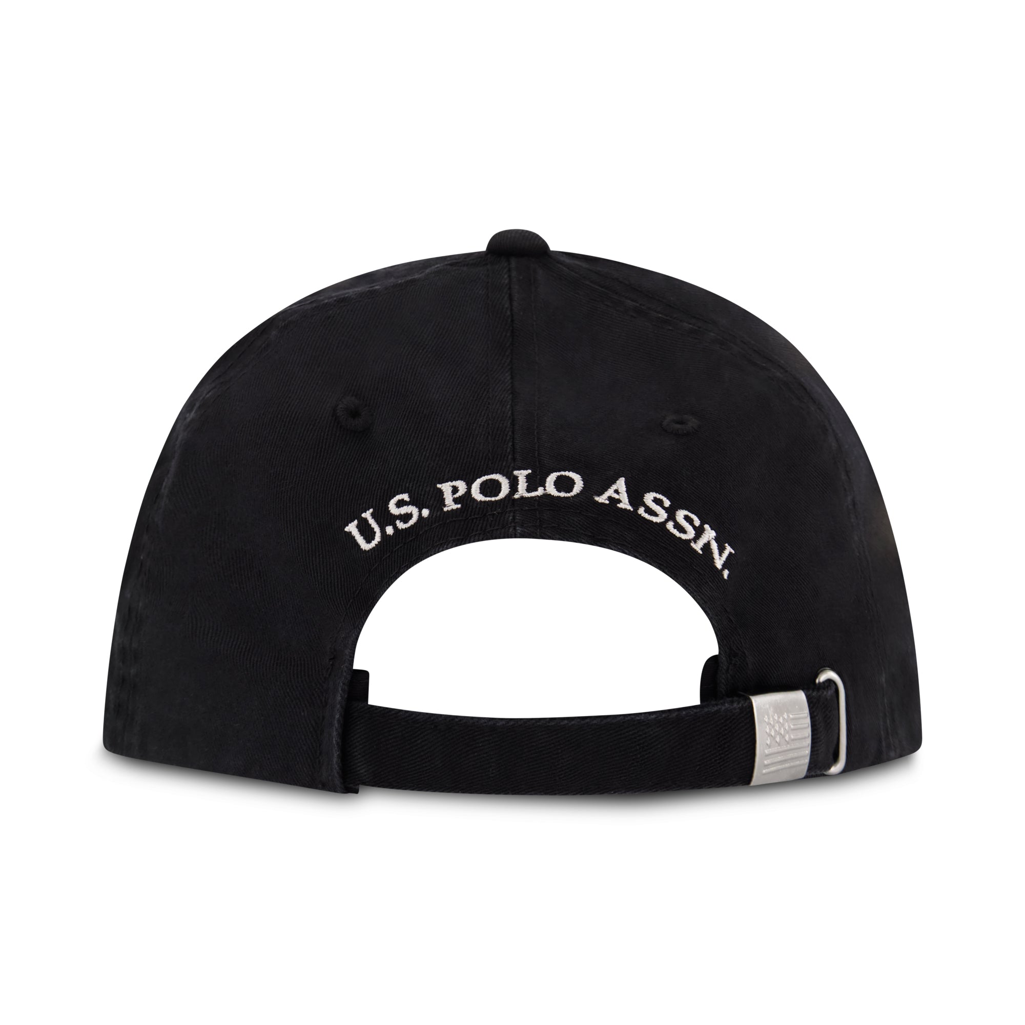 U.S. Polo Assn. Classic Black Dad Hat - Embroidered Polo Player