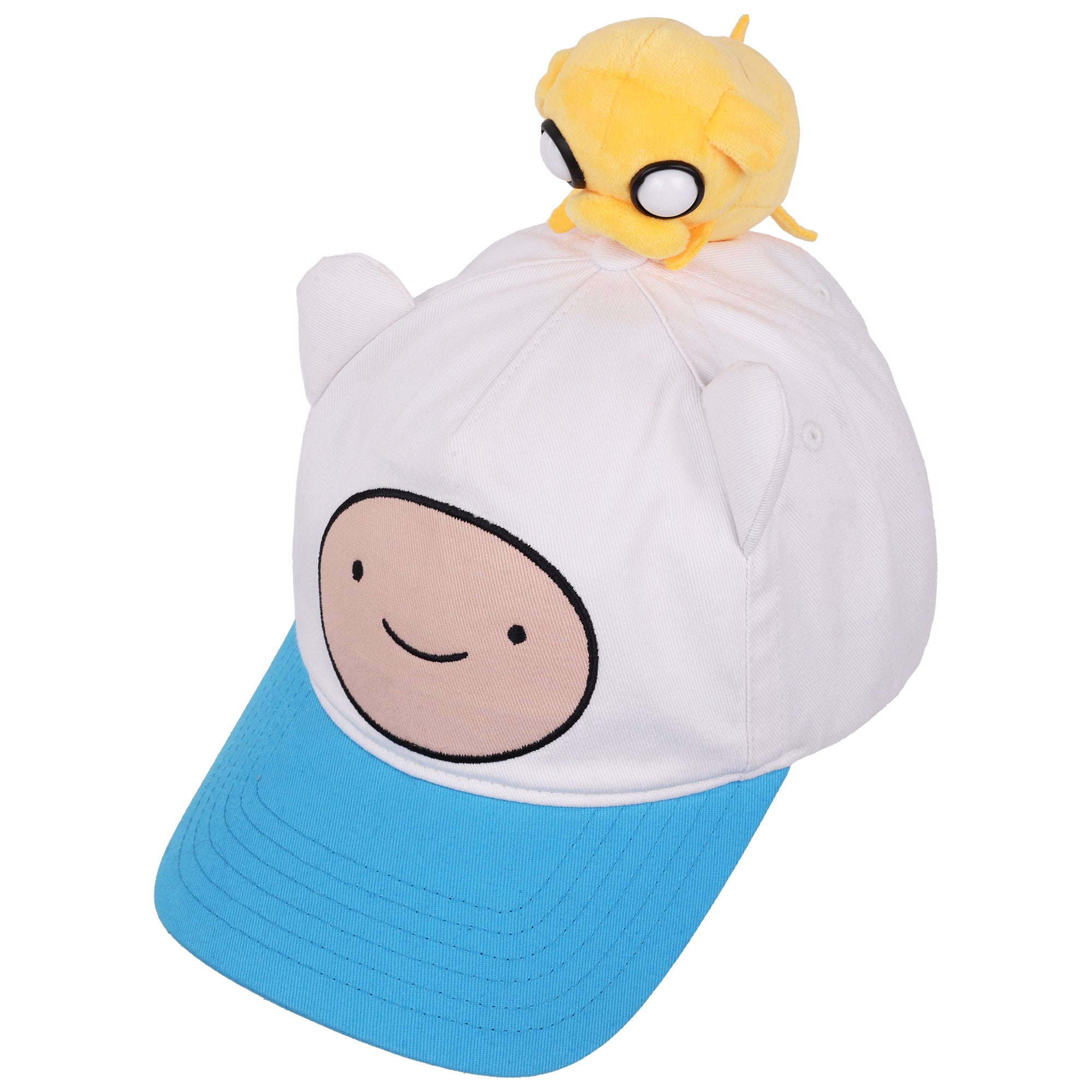 Adventure Time Finn & Jake 3D Plush Dad Cap – Adjustable Curved Brim Hat