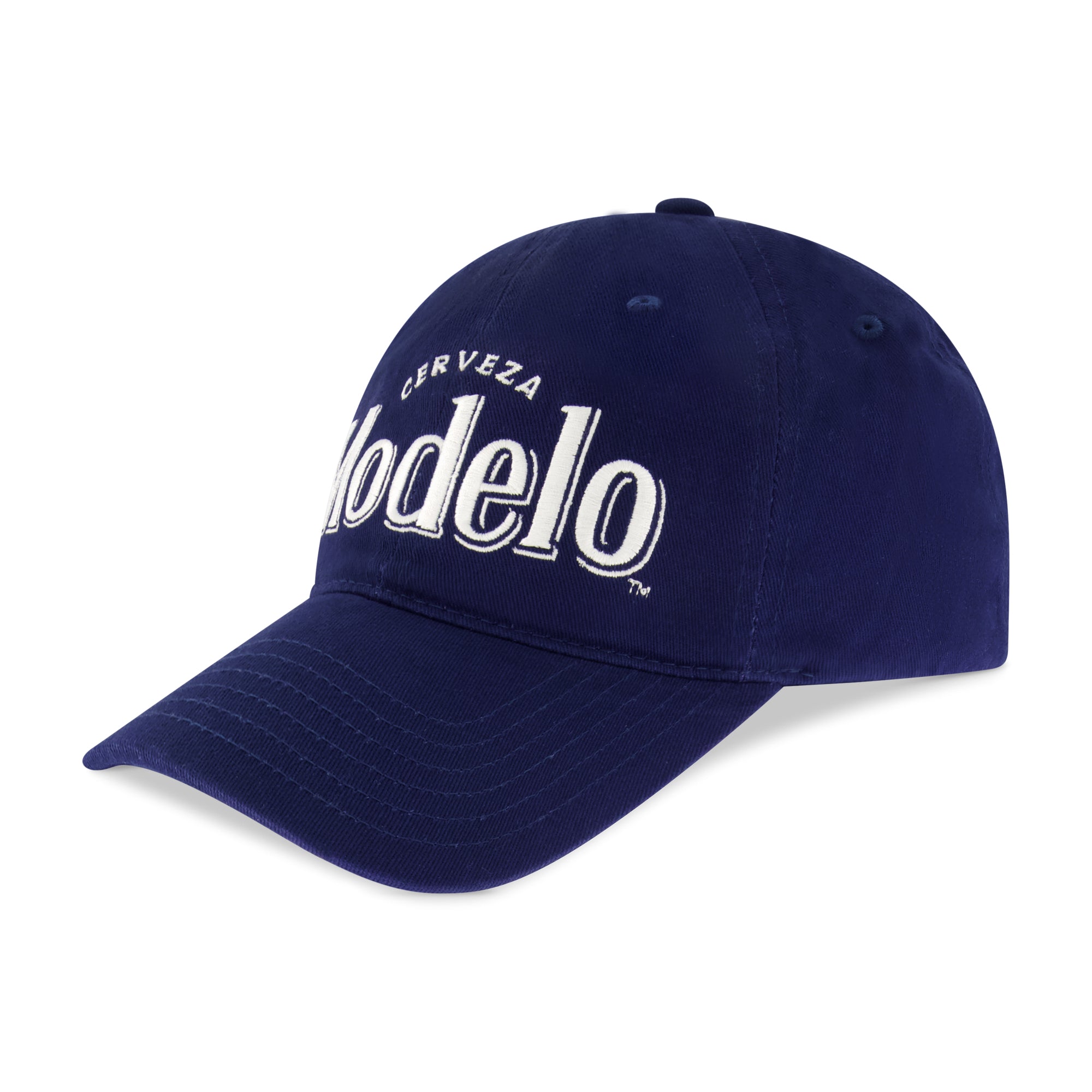 Modelo Cerveza Dad Hat, Cotton Baseball Cap with Embroidered Logo, Adjustable Baseball Hat, Blue, One Size