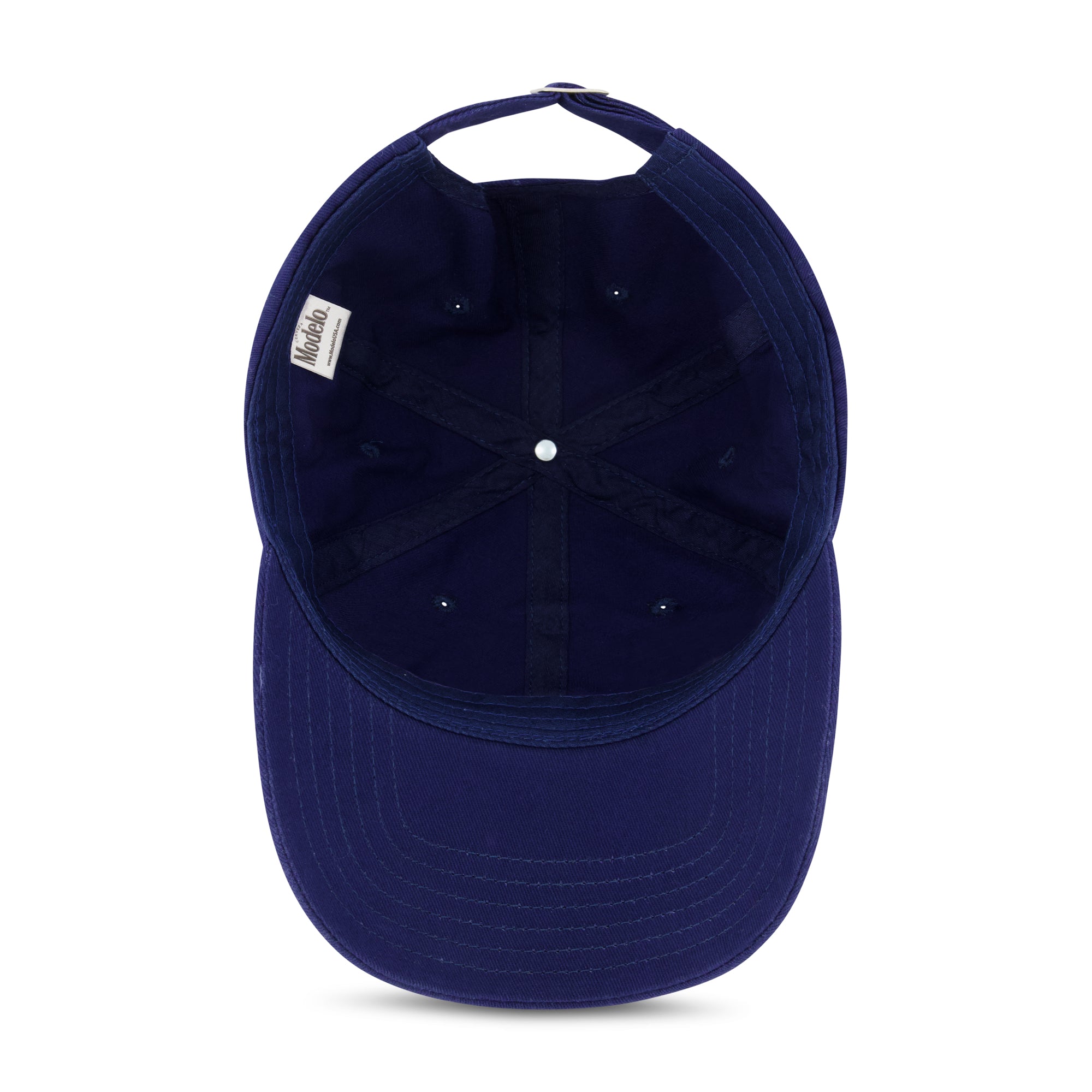 Modelo Cerveza Dad Hat, Cotton Baseball Cap with Embroidered Logo, Adjustable Baseball Hat, Blue, One Size