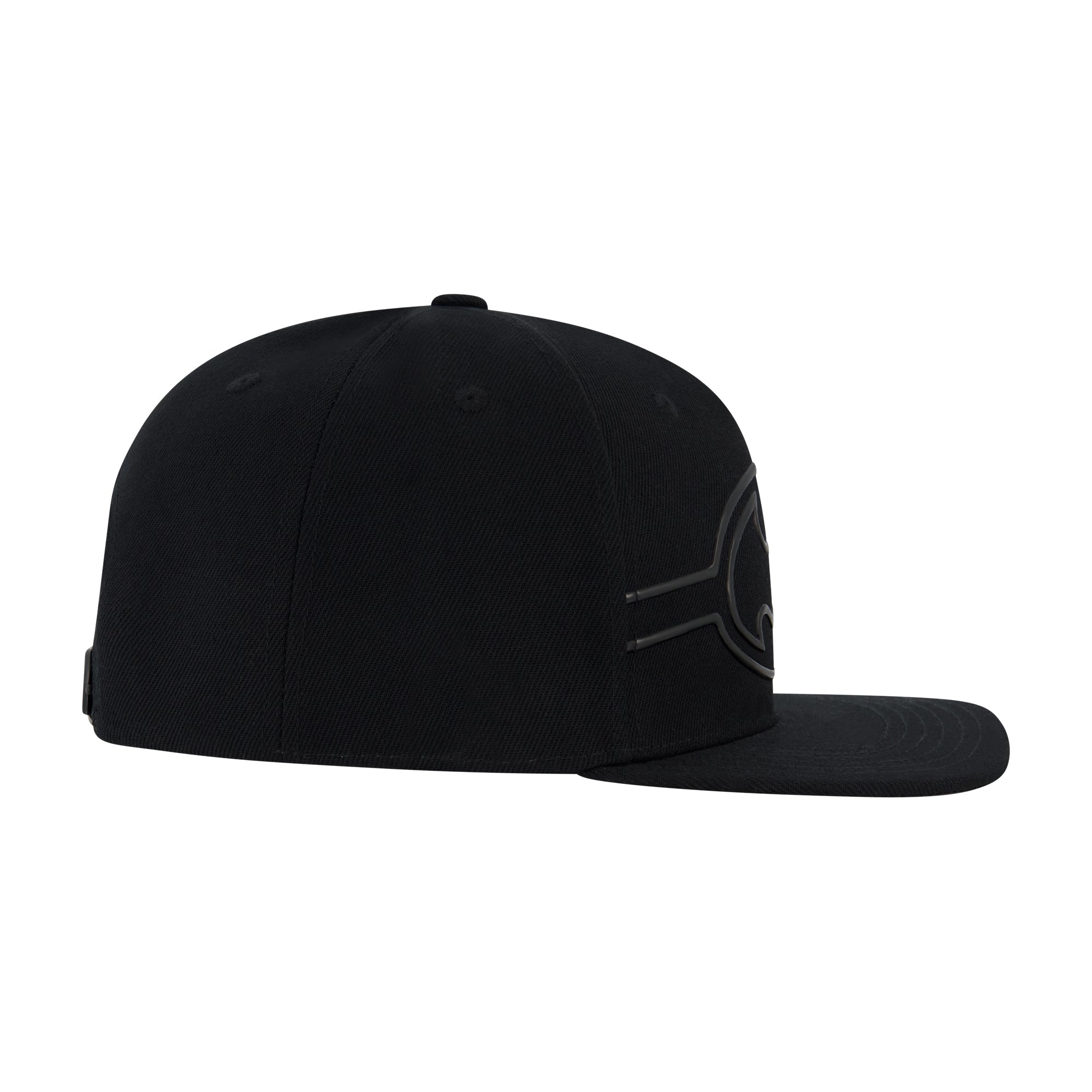 Batman Embossed Logo Flat Brim Snapback Hat – All Black Minimalist Cap