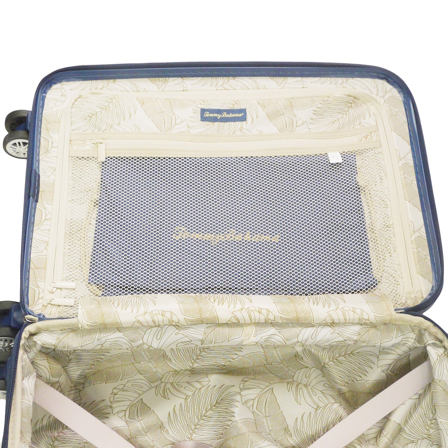 Tommy Bahama 3-Piece Hard-Sided 3D Pineapple Luggage Set with Drawstring Bag in Navy