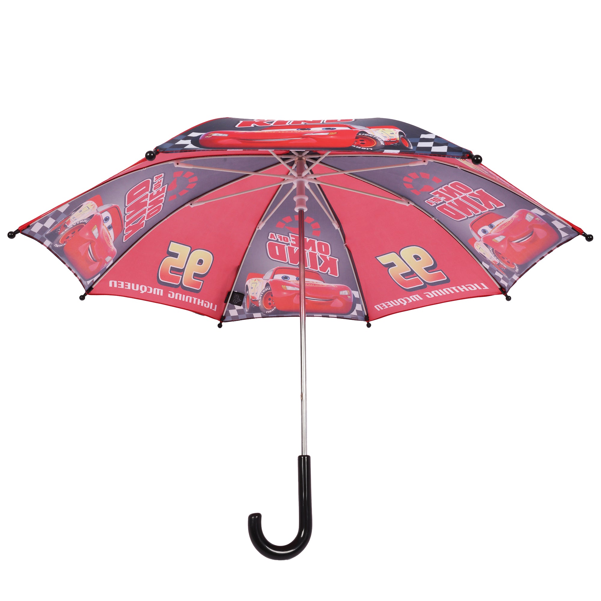 Disney Pixar Cars Lightning McQueen “One of a Kind” Kids Umbrella – 31” Arc Red Umbrella (8 Panel)