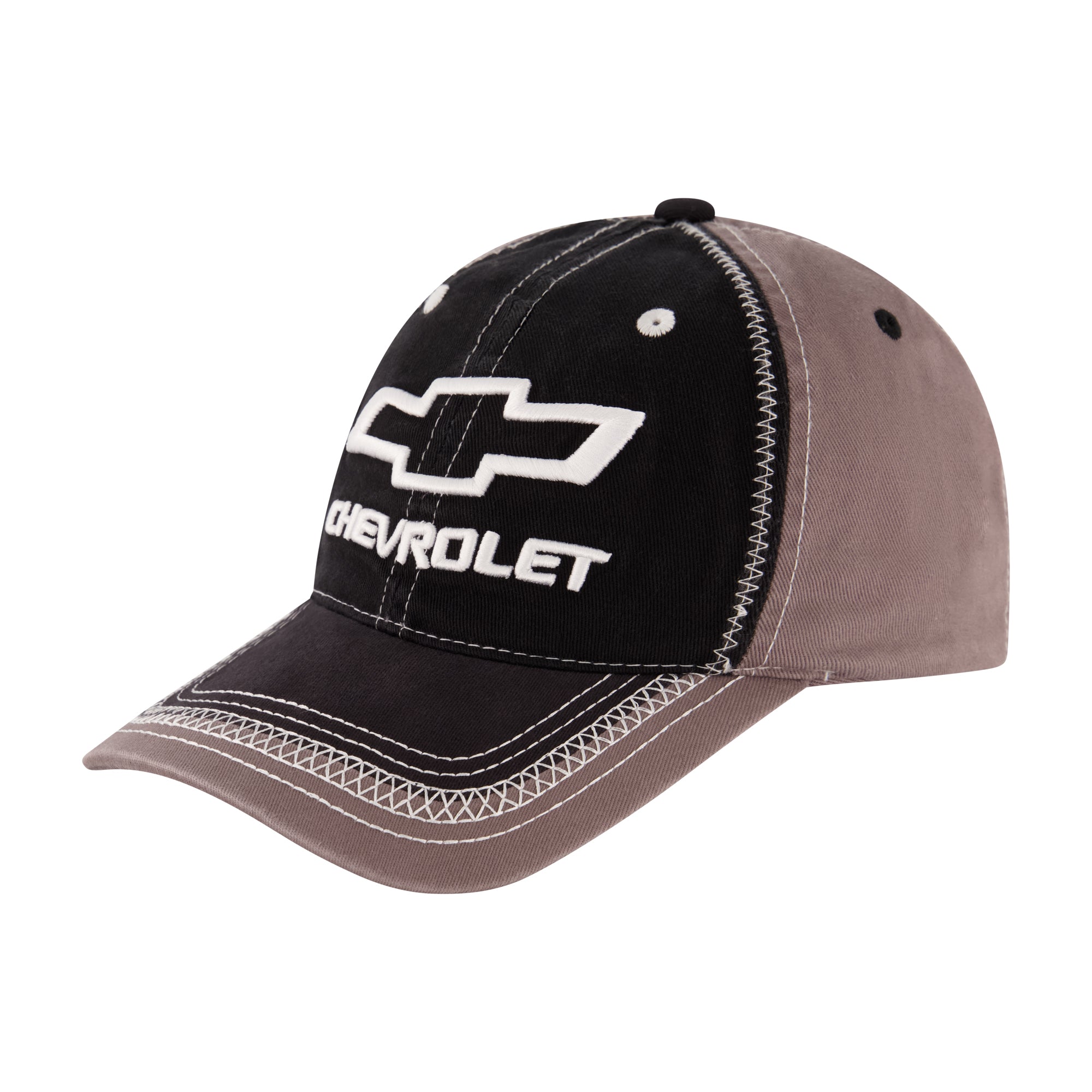 Chevrolet Dad Hat, Logo Cotton Adjustable Baseball Cap with Curved Brim, Black, One Size