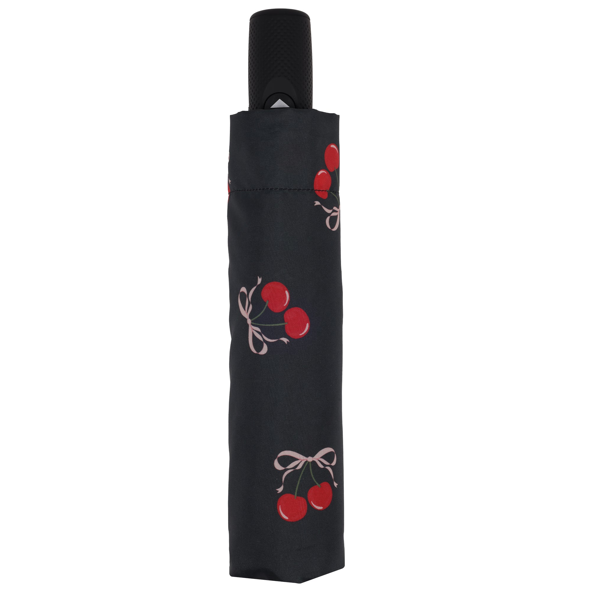C & C California Cherry Bow Printed Compact Umbrella with Automatic Open/Close