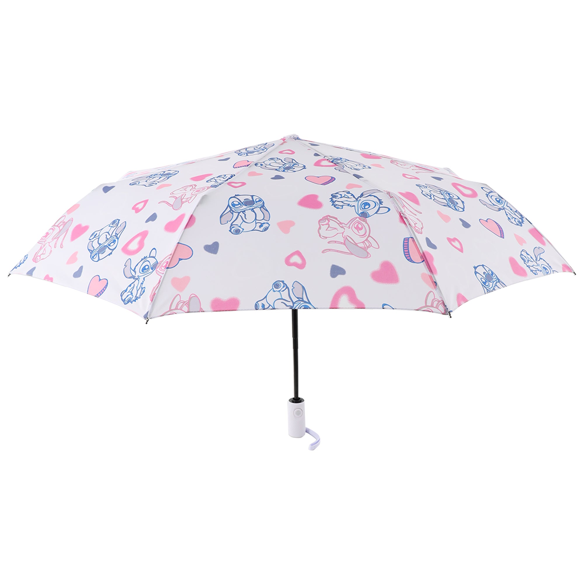 Disney Lilo & Stitch Stitch & Angel Heart Print Compact Umbrella | Officially Licensed