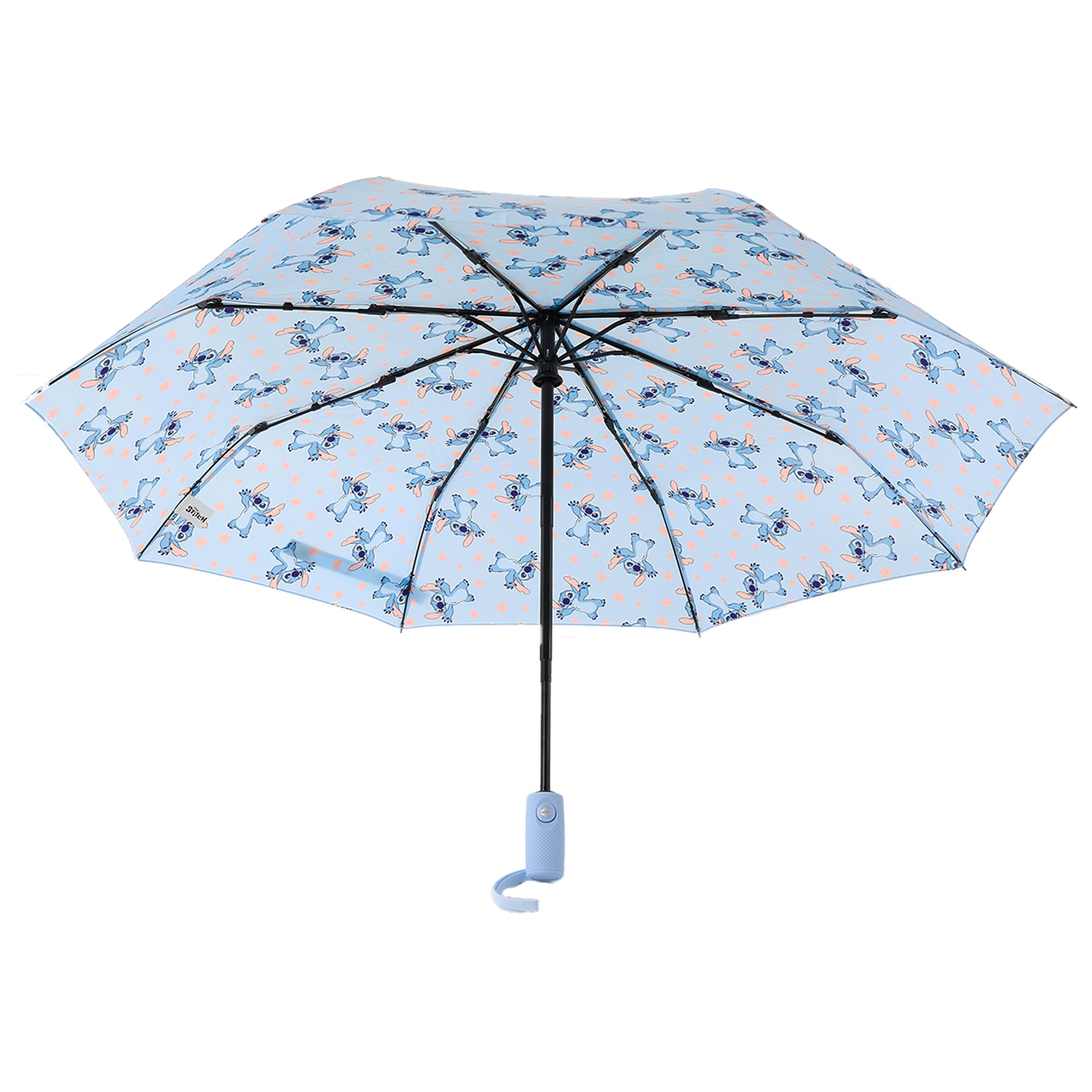 Disney Stitch Hands Up Floral Print Compact Umbrella | Officially Licensed