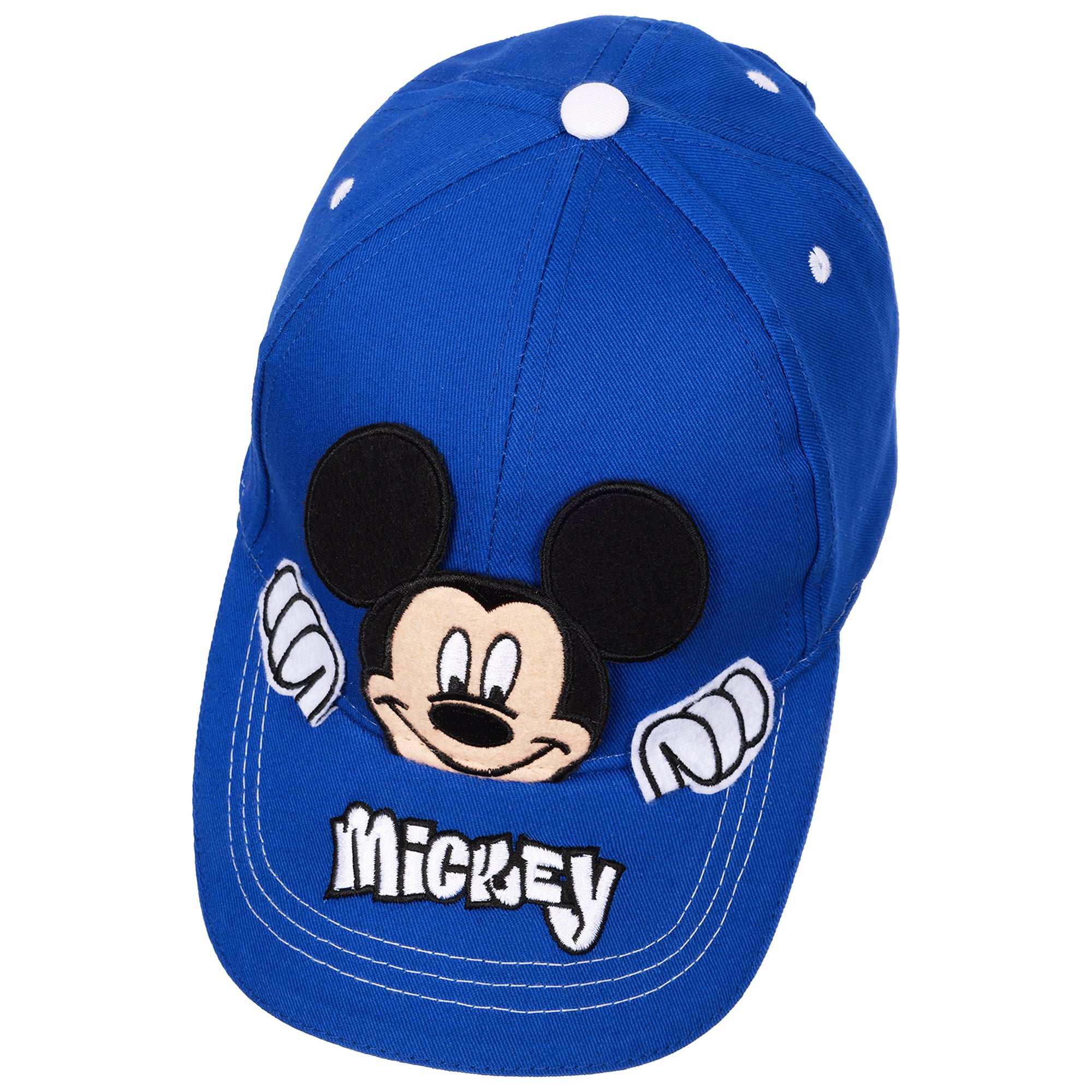 Disney Mickey Mouse Peak-A-Boo Baseball Cap Age 4-7 -Blue