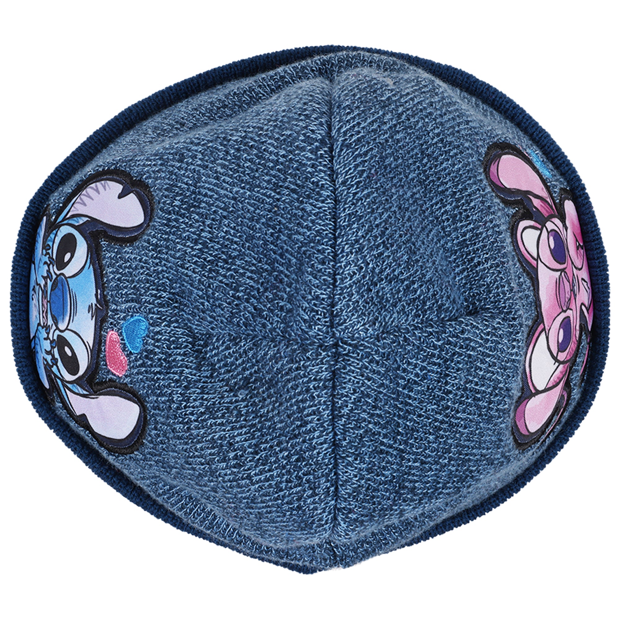 Disney Stitch and Angel Hearts Marled Cuff Beanie