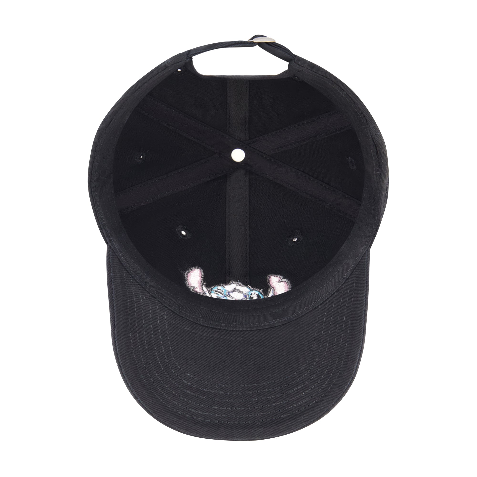 Disney Stitch Winky Face Embroidery Dad Cap,Black