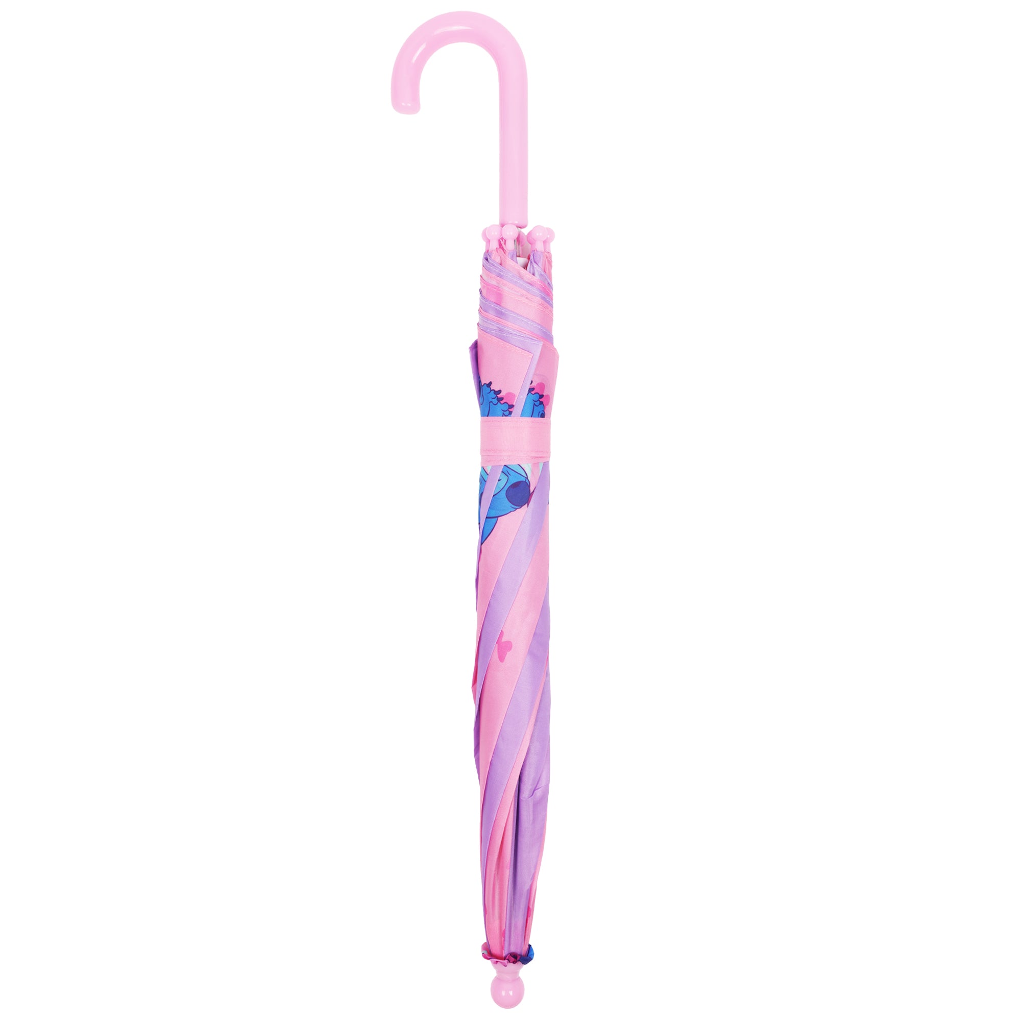 Disney Lilo & Stitch Stitch & Angel Kids Umbrella – 31” Arc, 8 Panel Pink & Purple Umbrella