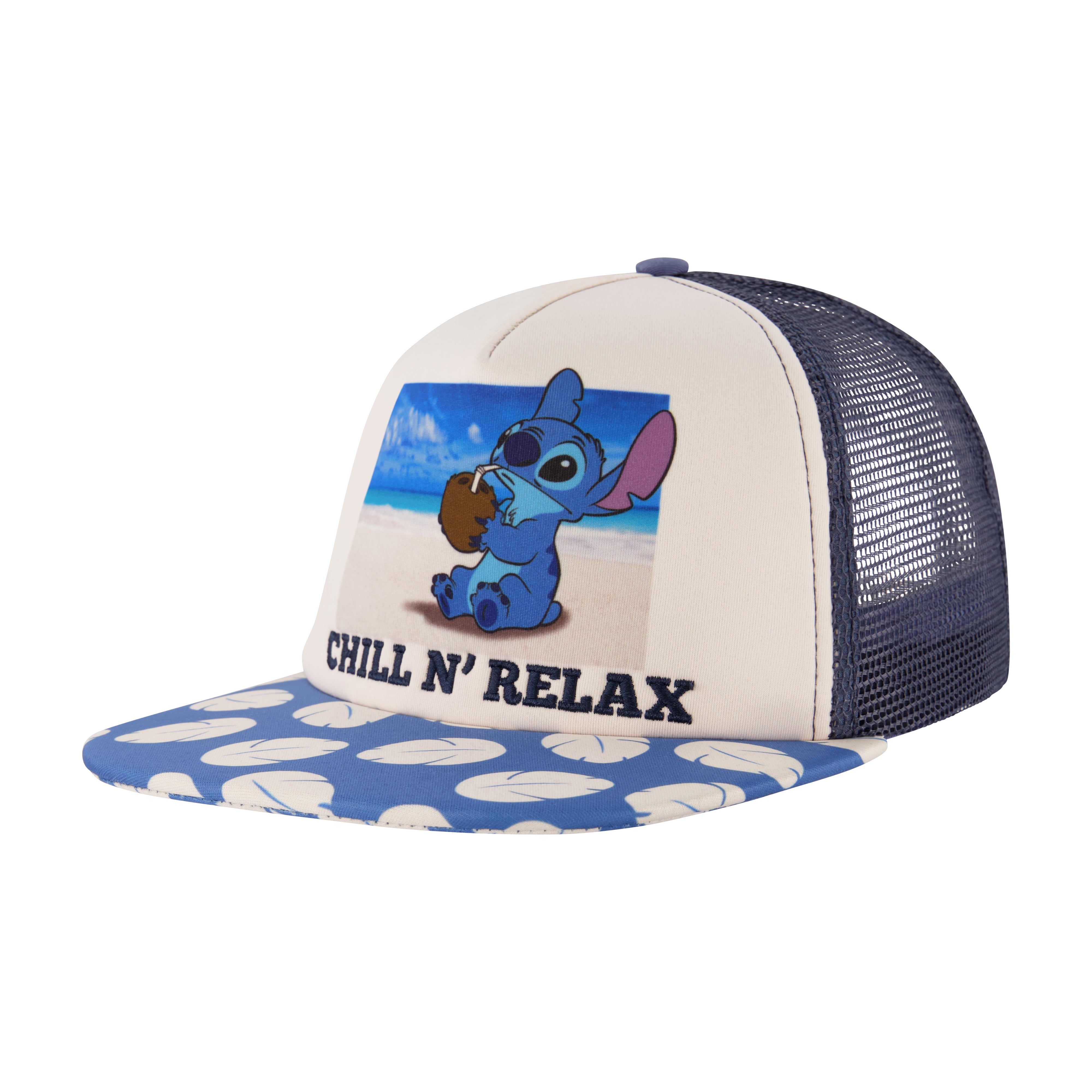 Concept One unisex adult Disney Stitch Trucker Hat, Chill N Relax Skater Baseball Cap, Multi, One Size US