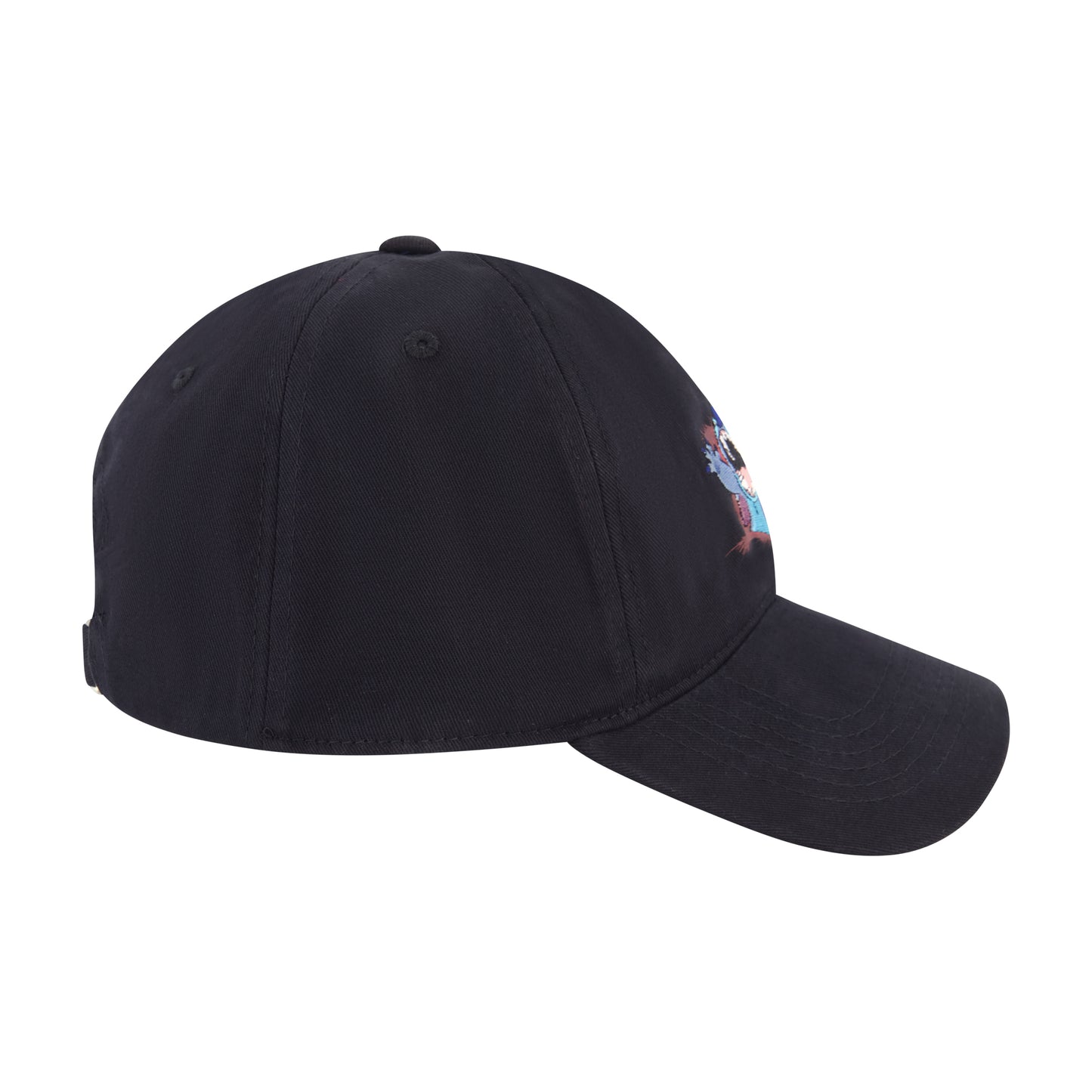 Disney Stitch Print With Embroidery Dad Cap,Black