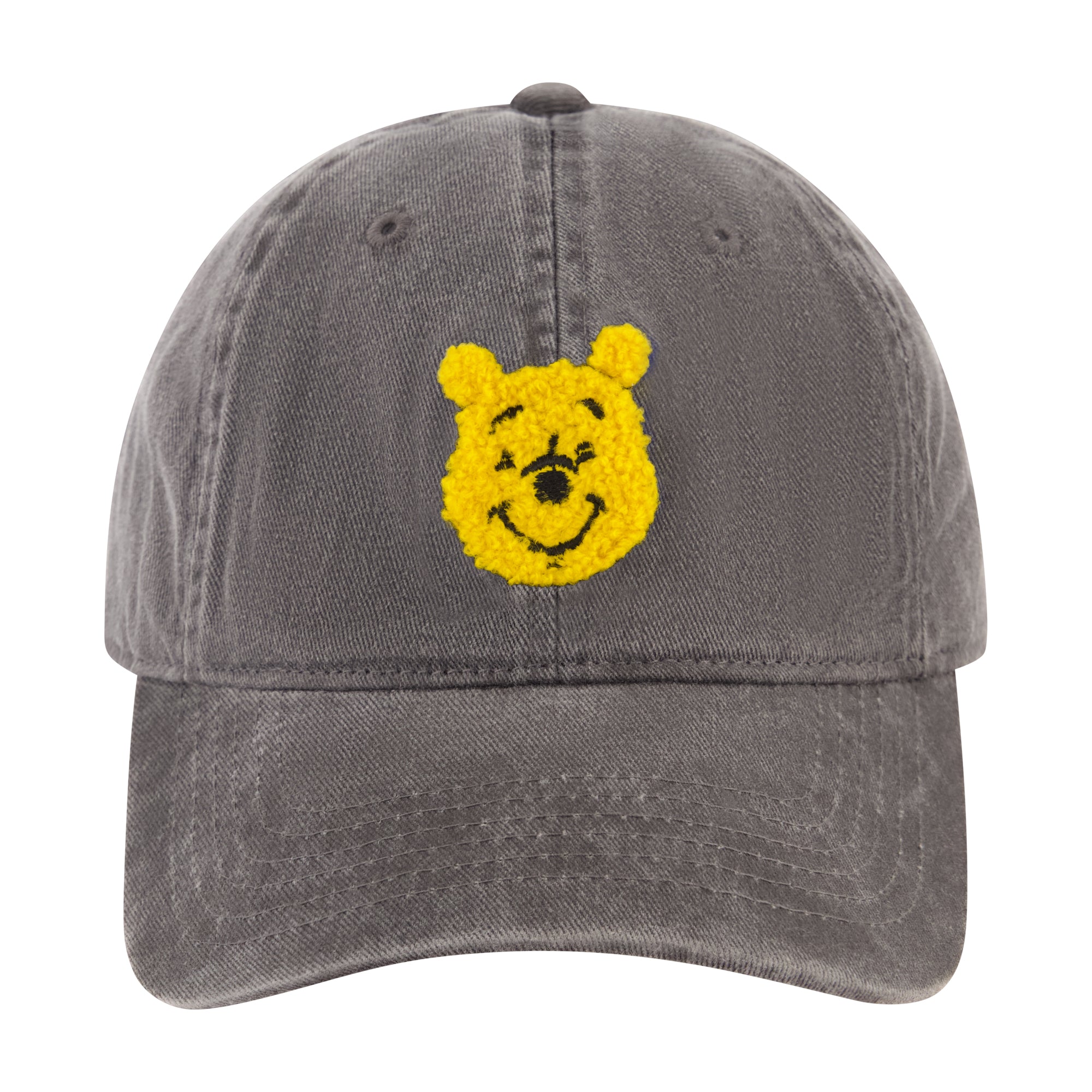 Disney Pooh Head Chenille Patch Dad Cap,Black