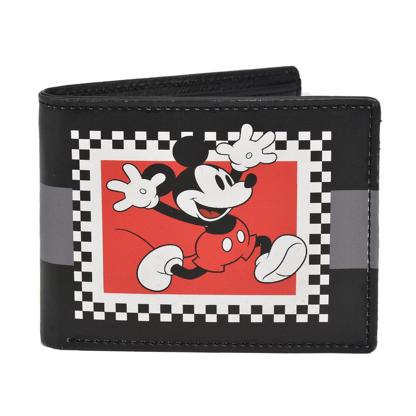 Disney's Mickey Mouse Vintage PRINT Bifold Wallet in a Decorative Tin Case Multi, Unisex