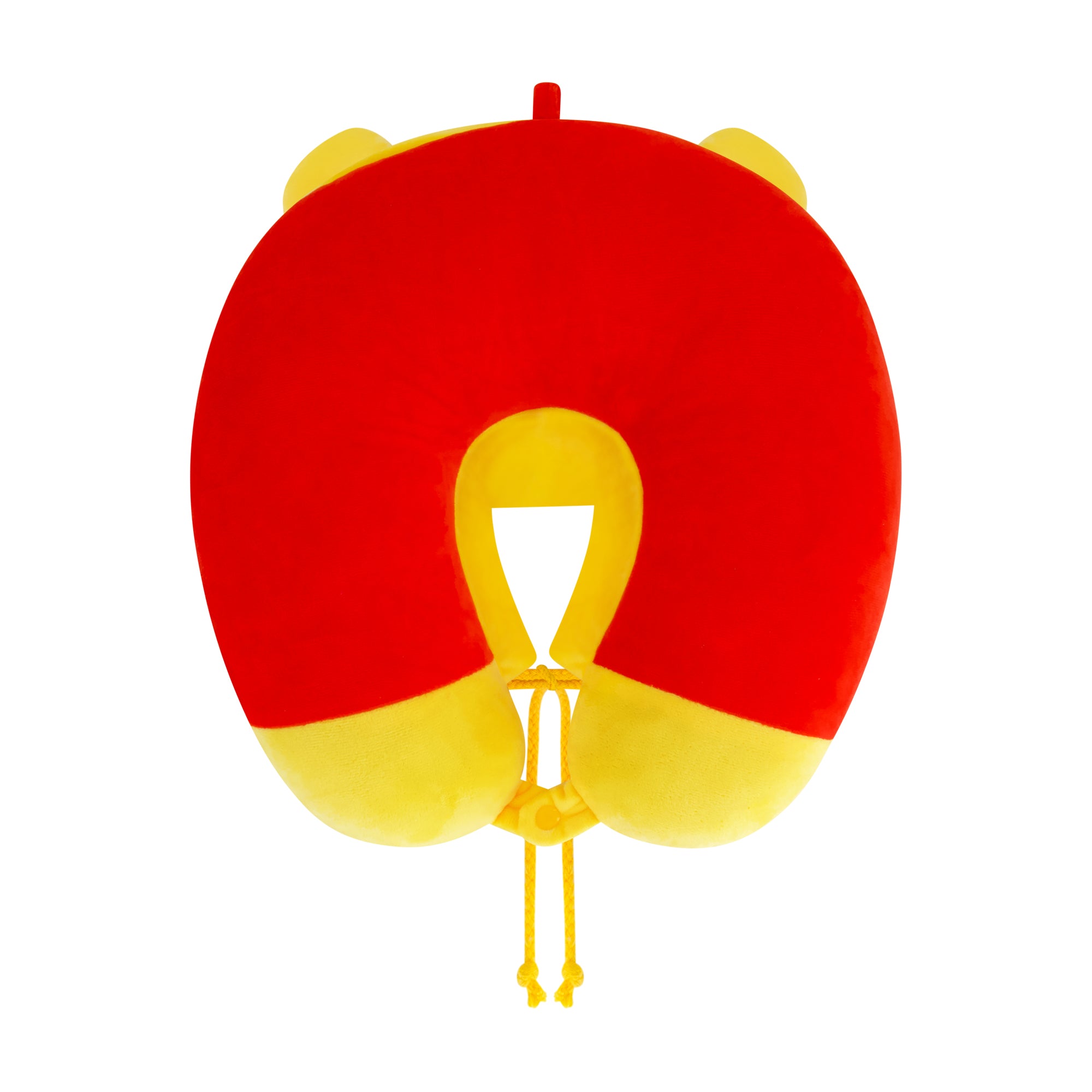 Disney Winnie The Pooh Hooded Neck Pillow, Memory Foam Travel Accessories for Airplane, Car, and Office, Comfortable and Breathable, Orange