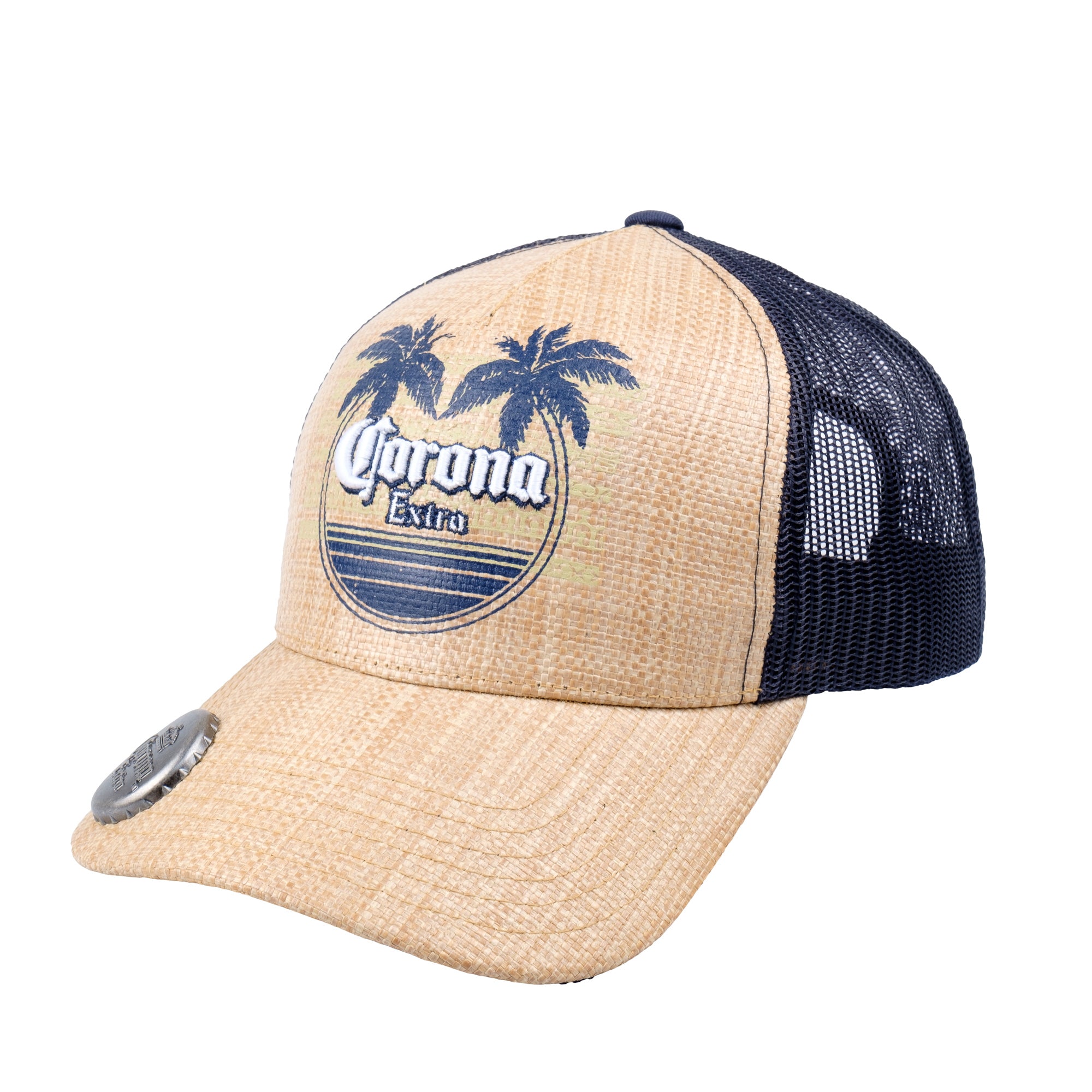 Corona Extra Straw Structured Mesh-Back Cap with Bottle Opener