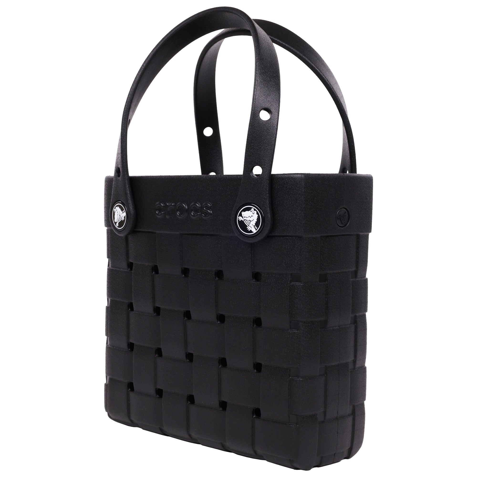 Crocs Small Woven Style Crocssbody Tote with Top Handles and removeable Crocssbody strap