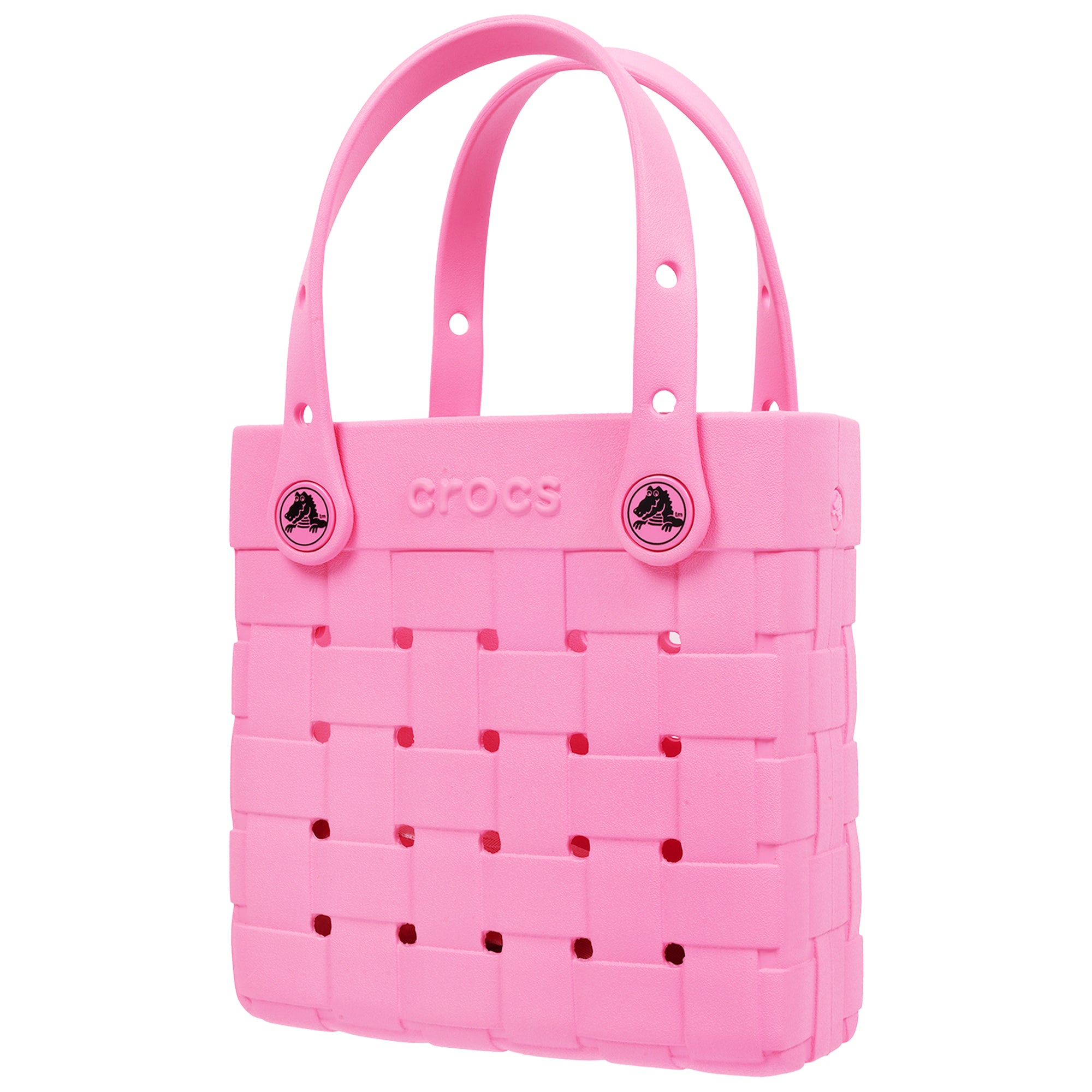 Crocs Small Woven Style Crossbody Tote with Top Handles and removeable crossbody strap