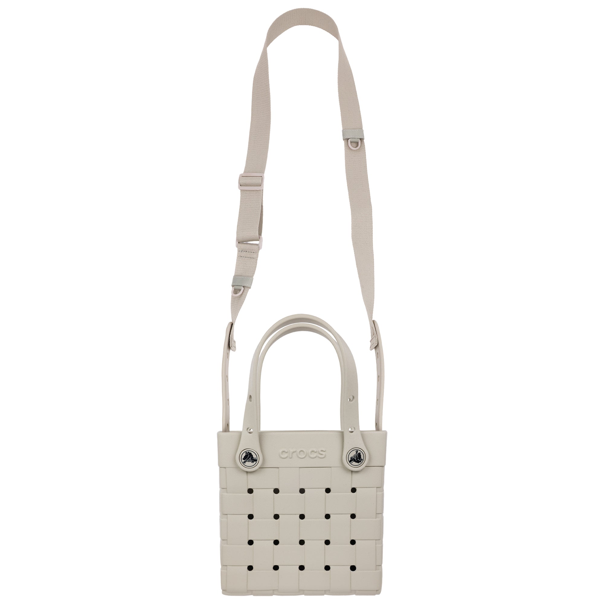 Crocs Small Woven Style Crocssbody Tote with Top Handles and removeable Crocssbody strap