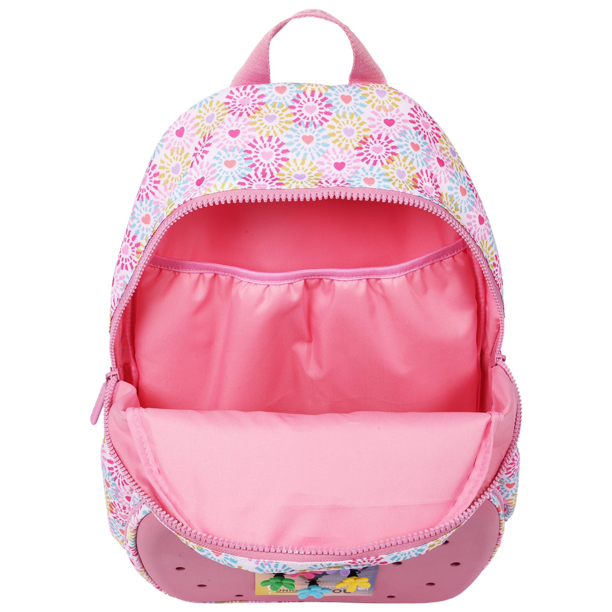 Crocs Floral Back to School Backpack with EVA Front Pocket – Customizable Jibbitz™ Backpack (Pink Floral)