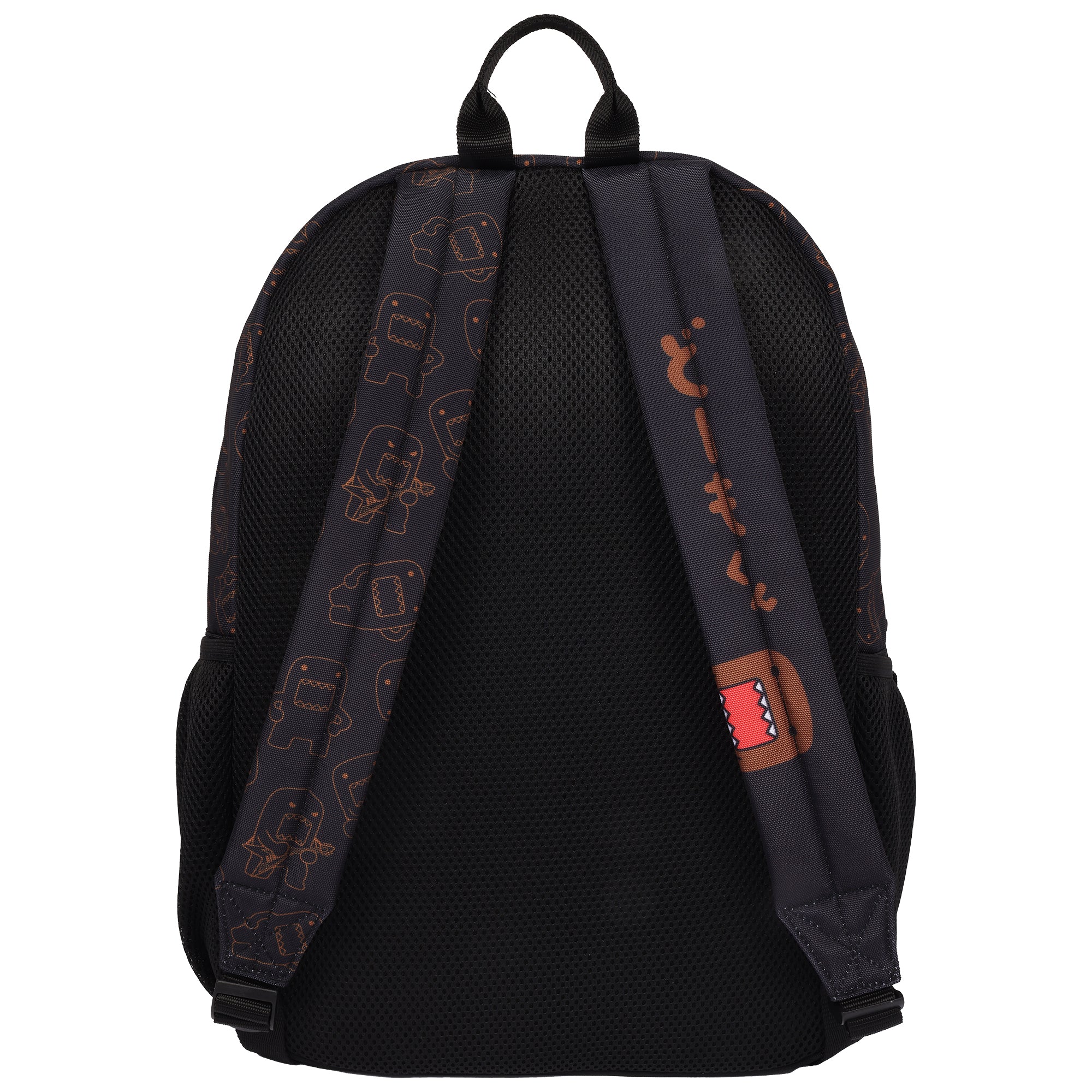 Domo Character Backpack with Clear Window Pocket & Plush Clip Keychain, Multi-Pocket School Bag