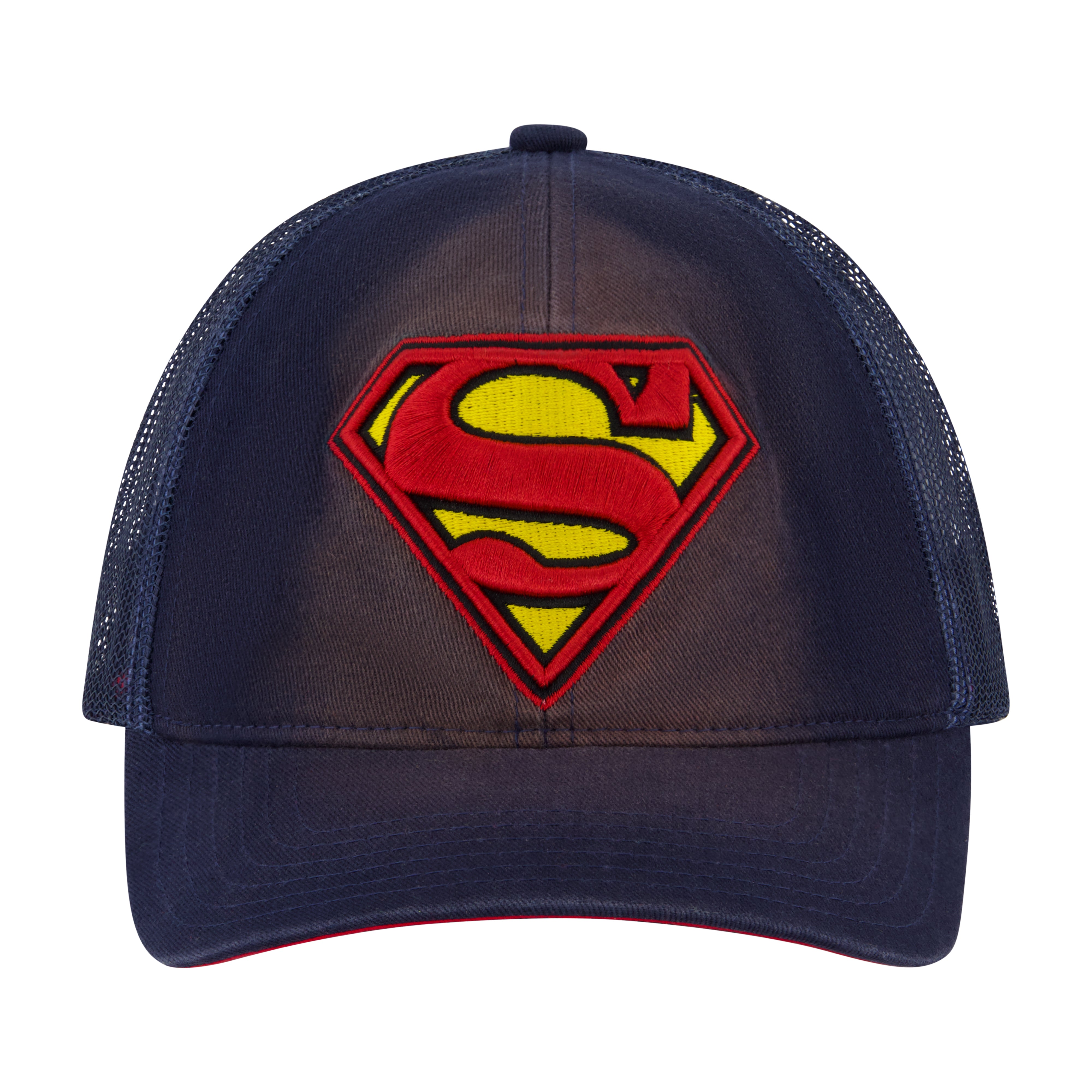DC Comics Superman Trucker Hat – Embroidered Shield Logo Snapback Cap