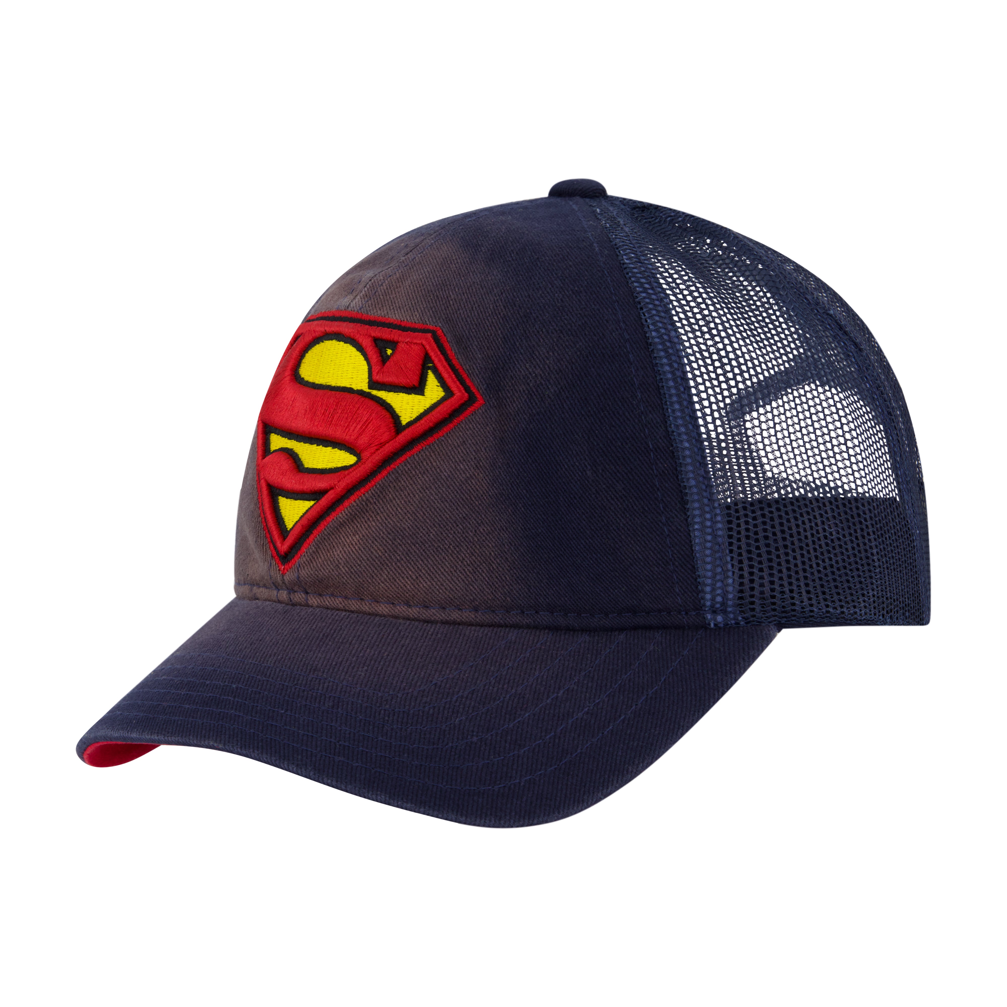 DC Comics Superman Trucker Hat – Embroidered Shield Logo Snapback Cap