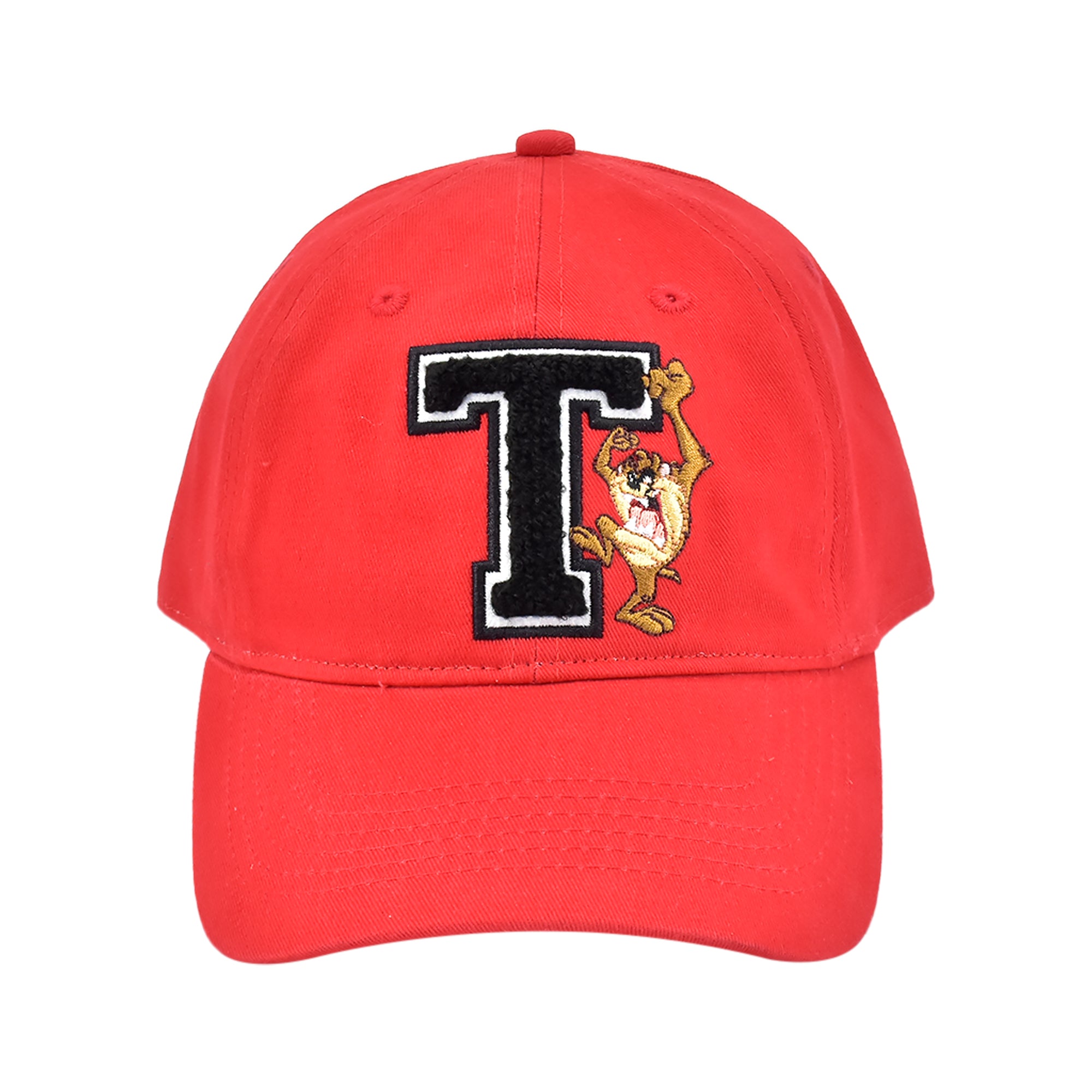 Looney Tunes Tasmanian Devil “T” Chenille Patch Dad Cap Adjustable Baseball Hat