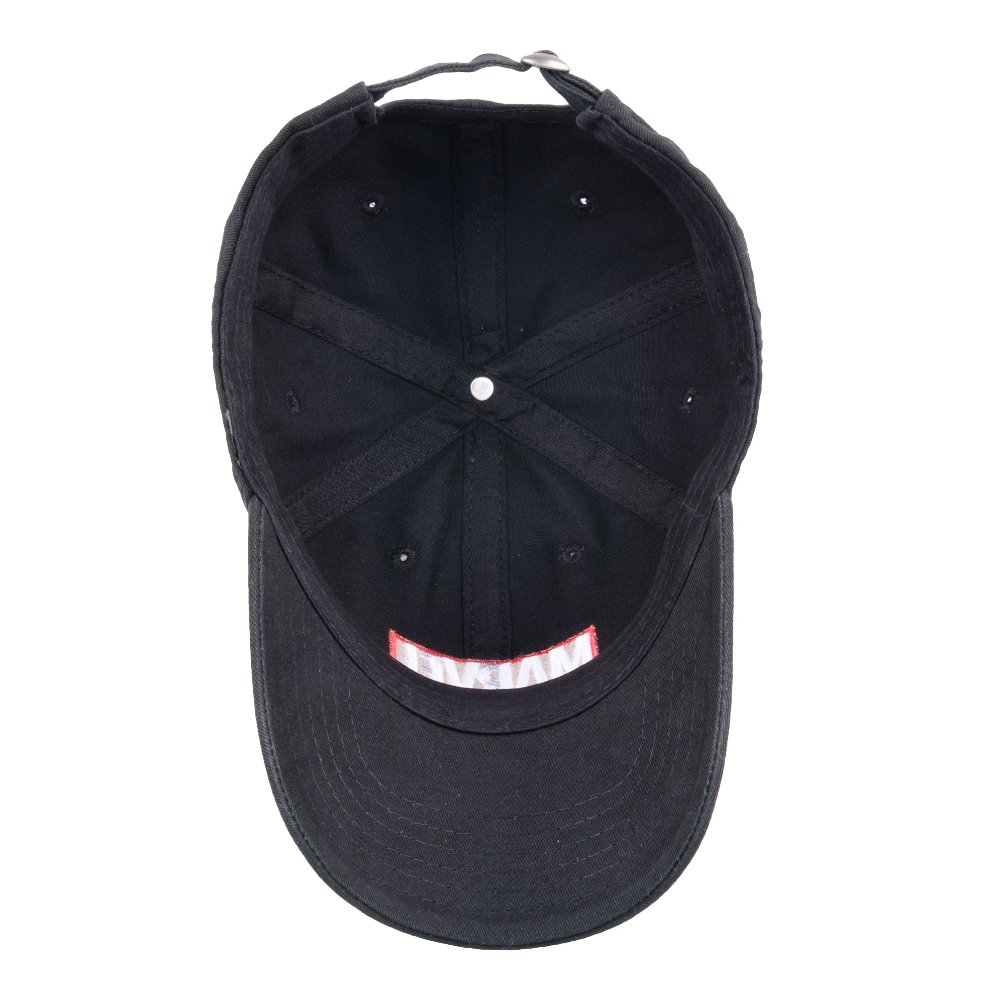 Marvel Logo Cotton Adjustable Dad Hat, Black, One Size