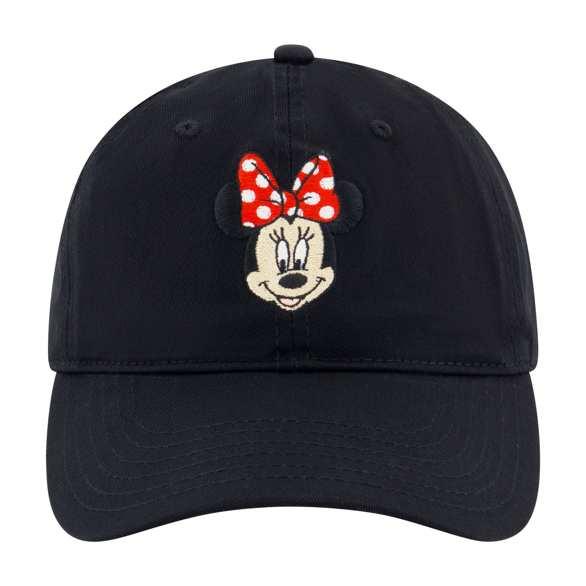 Disney Minnie Mouse Dad Hat, Cotton Adjustable Baseball Cap with Curved Brim