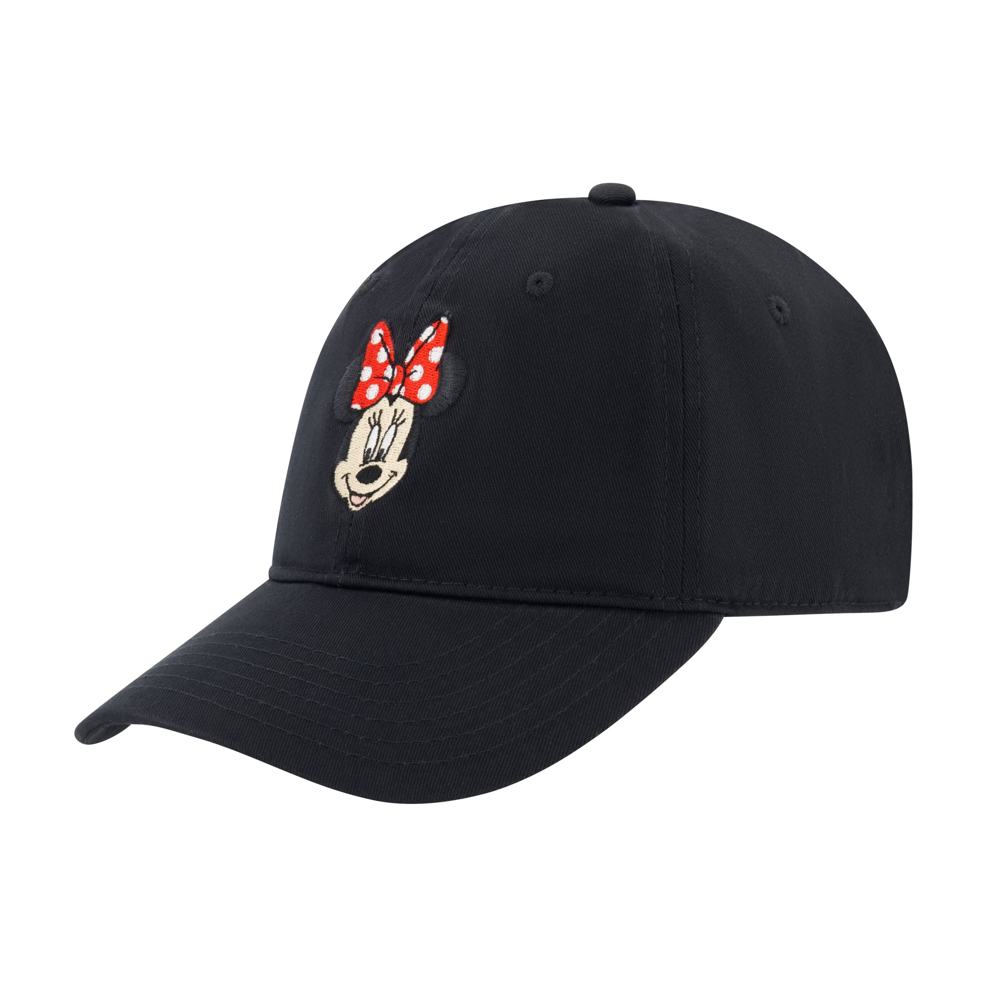 Disney Minnie Mouse Dad Hat, Cotton Adjustable Baseball Cap with Curved Brim