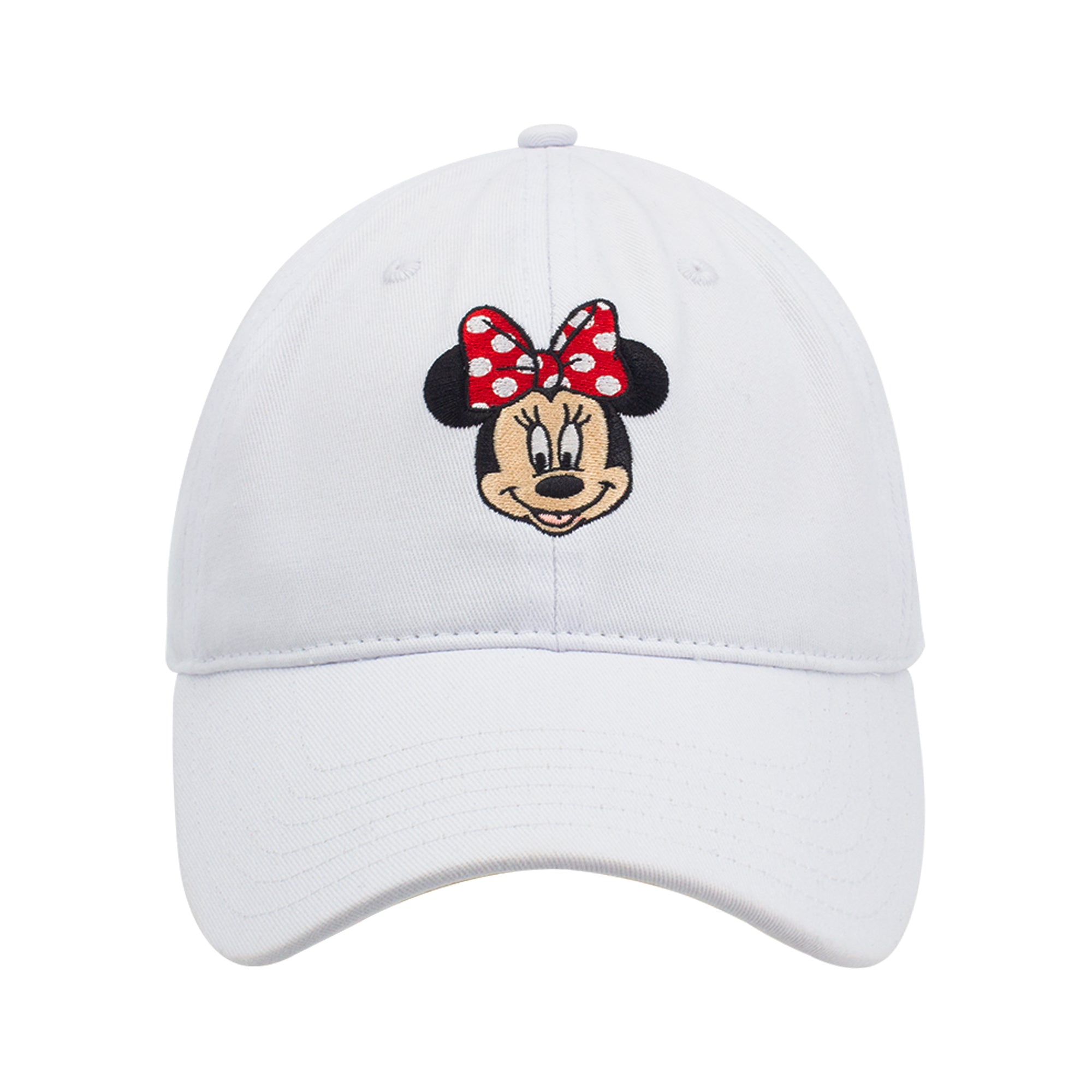Disney Minnie Mouse Dad Hat, Cotton Adjustable Baseball Cap with Curved Brim