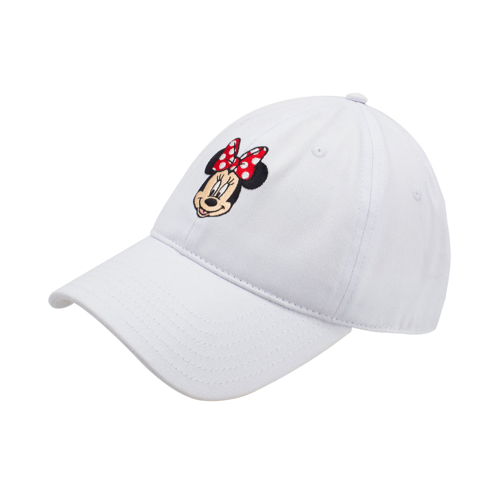 Disney Minnie Mouse Dad Hat, Cotton Adjustable Baseball Cap with Curved Brim