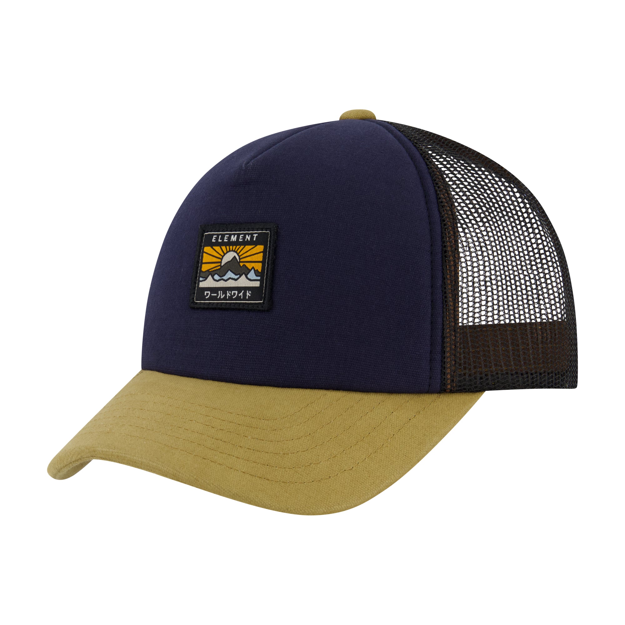 Element Logo Trucker Hat with Mesh Back and Snapback Closure