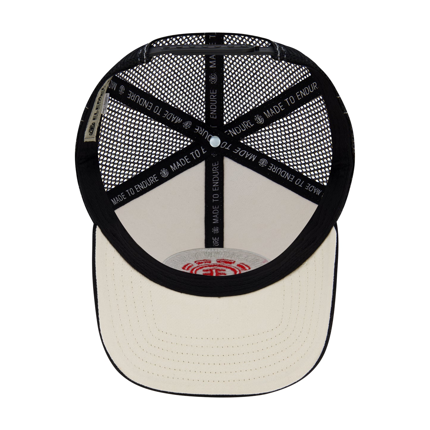 Element Constructed Contrast Stitch Cotton Twill Trucker Cap