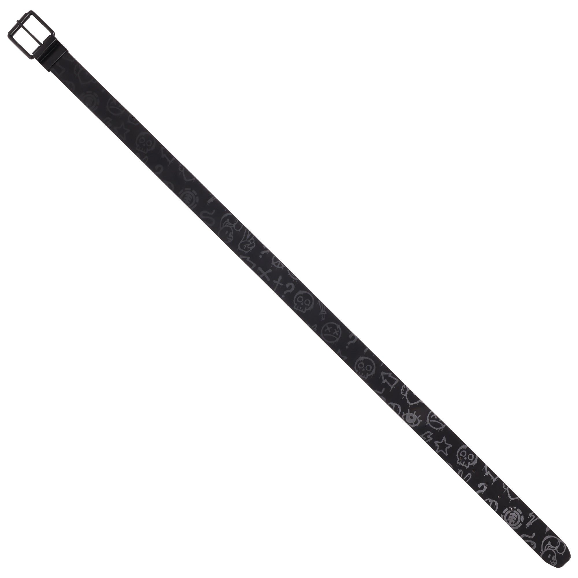 Element Distressed PU Reversible Belt with Allover Print – Black | Sizes M–XL
