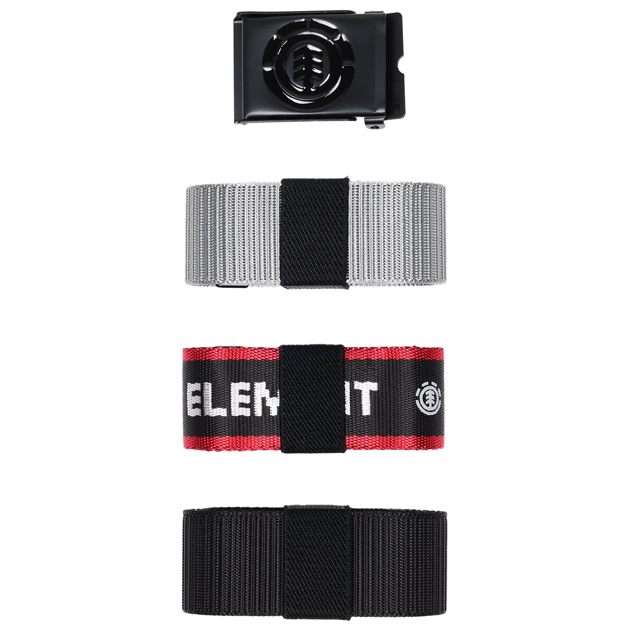 Element EIMS0001 Beyond 2.0 + Logo Web Belts 3-Pack – Interchangeable Buckle | Cut-To-Fit