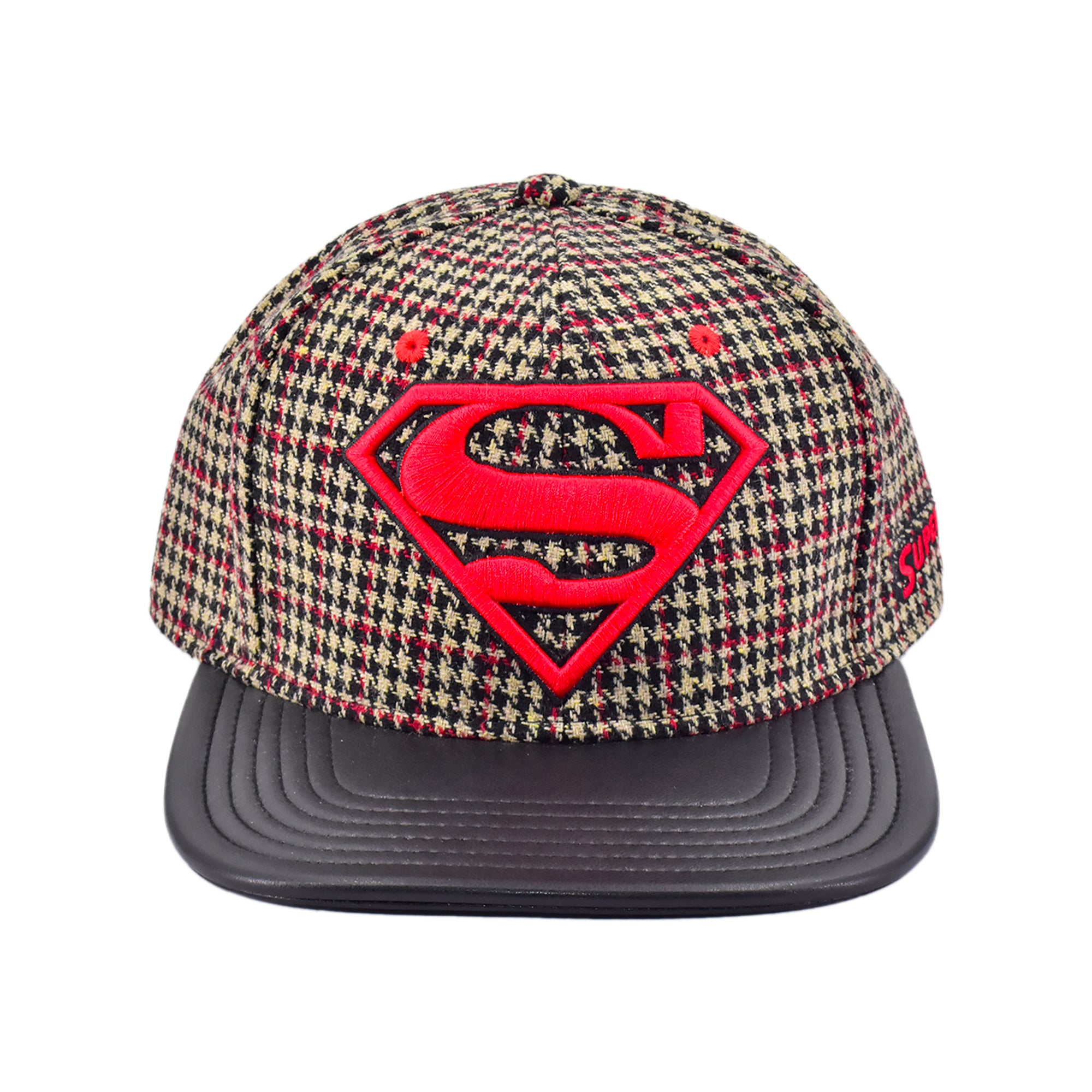 DC Comics Superman Plaid Snapback Hat – Embroidered Logo Flat Brim Cap