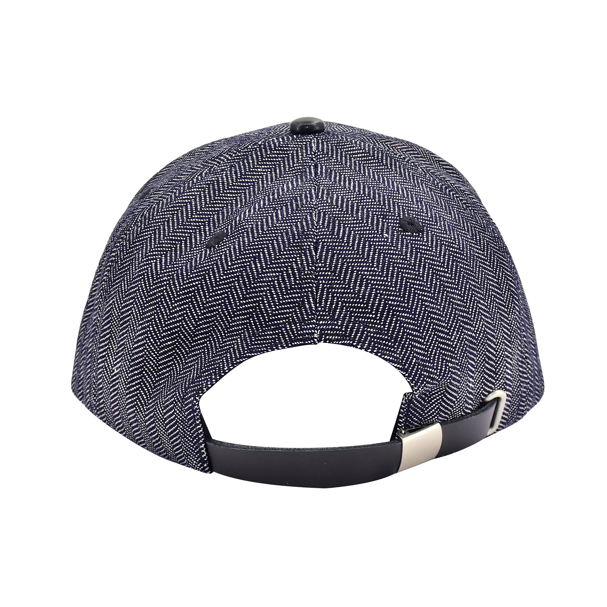 DC Comics Superman Metal Logo Herringbone Snapback Hat with Faux Leather Brim