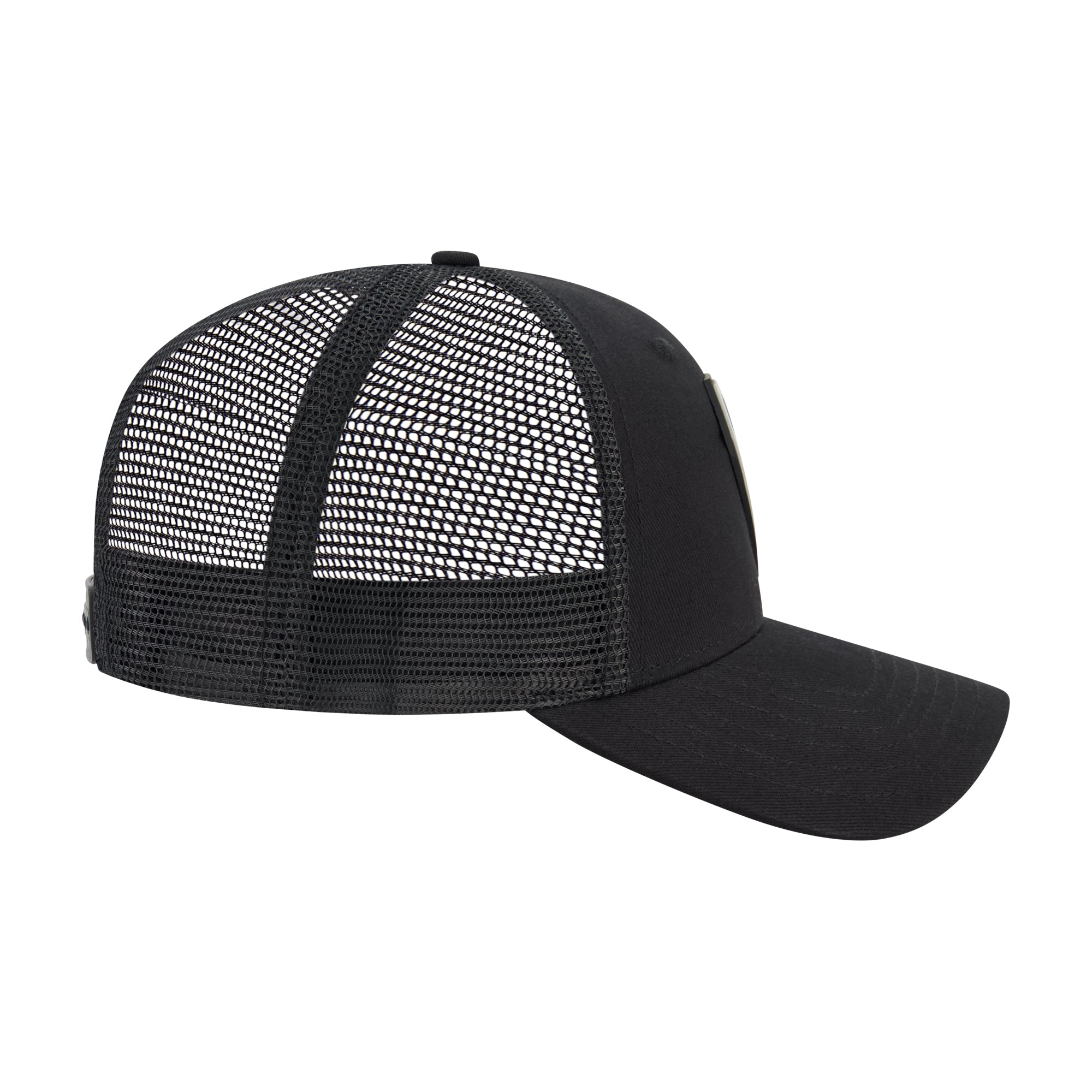 DC Comics Superman Black Trucker Hat – Rubber Logo Patch Adjustable Mesh Cap