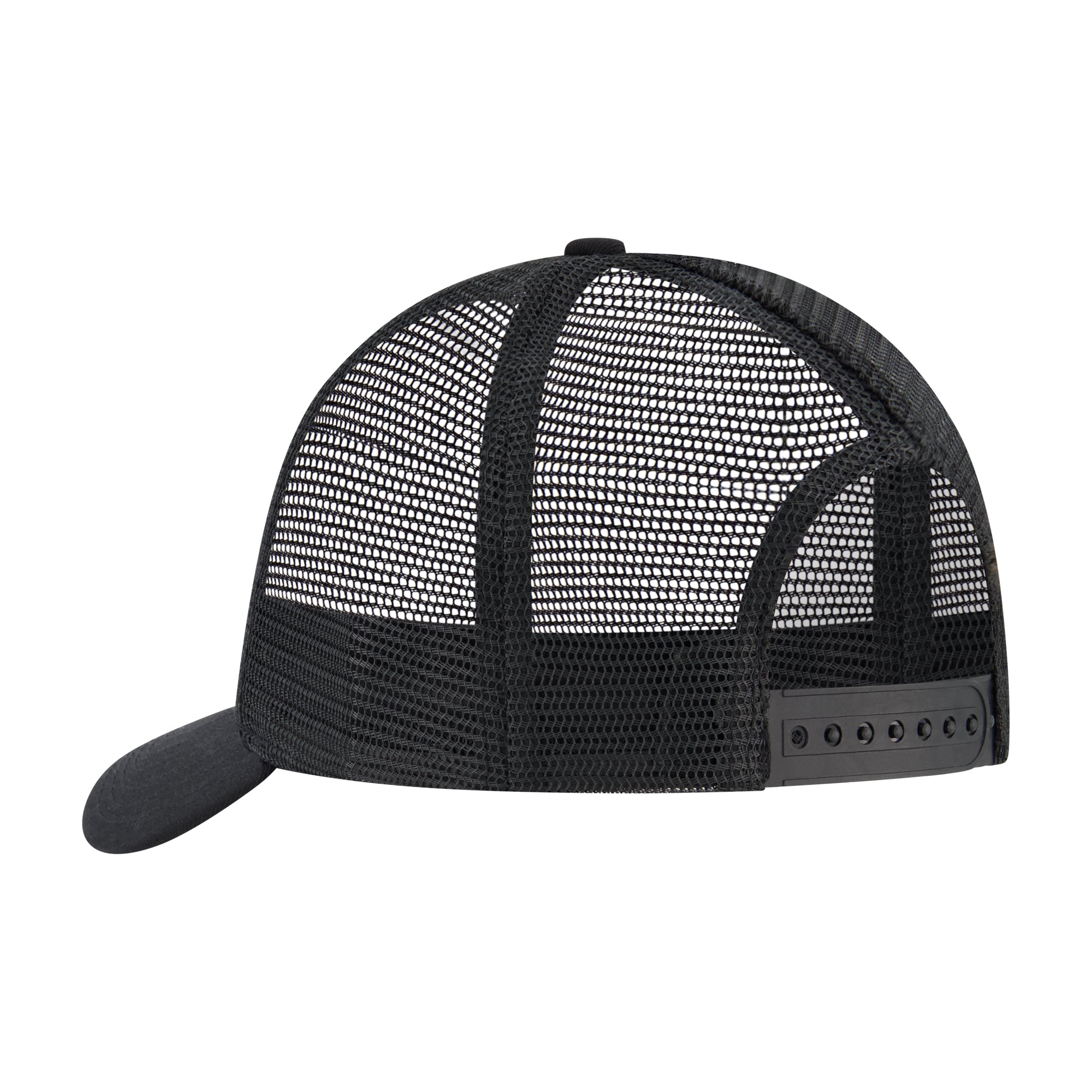 DC Comics Superman Black Trucker Hat – Rubber Logo Patch Adjustable Mesh Cap
