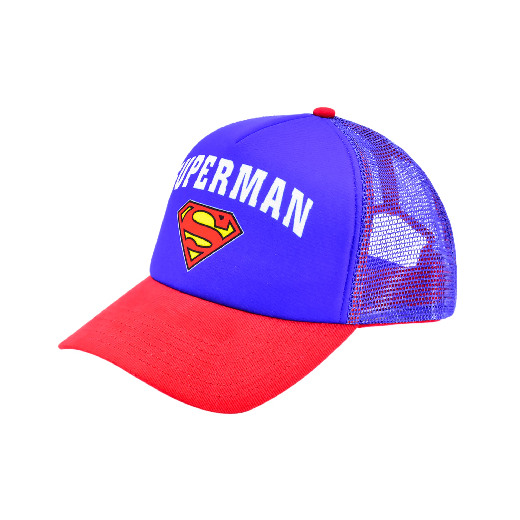 DC Comics Superman Classic Logo Trucker Hat – Adjustable Mesh Back Cap
